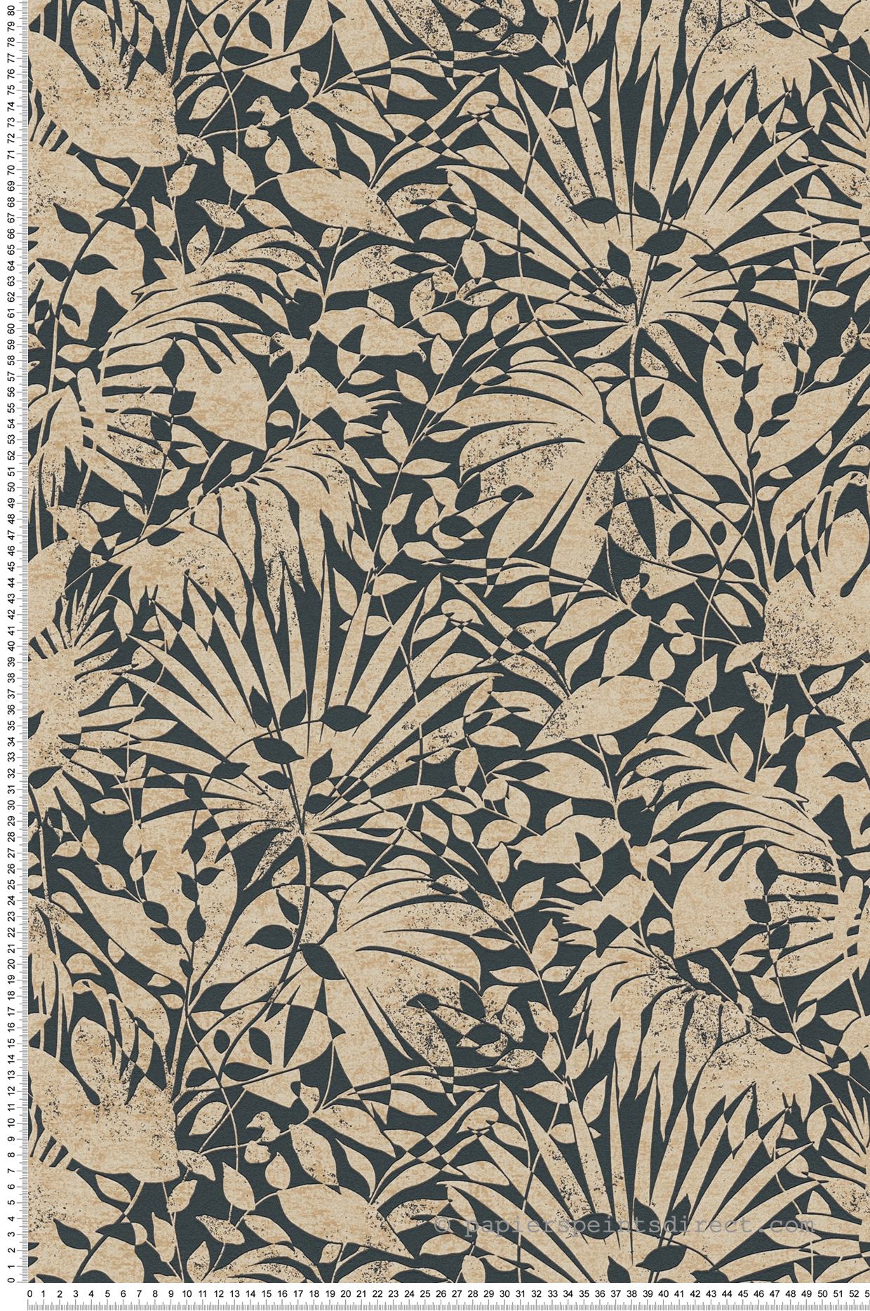 Papier peint Jungle Leaves noir mordoré - The BOS d'A.S. Création | Réf. AS-388313