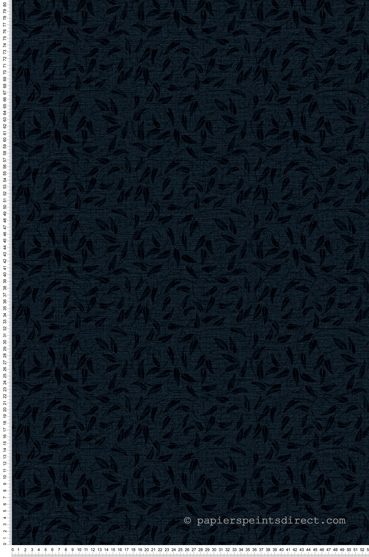 Papier peint Guirlande Feuille Liberty bleu nuit - The Wall Llewelyn-Bowen de Lutèce | Réf. LTC-LB25160