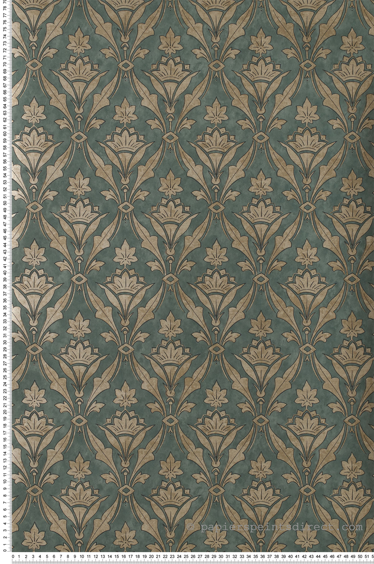 Borough High St. bleu paon - Papier peint London Wallpapers IV de Little Greene