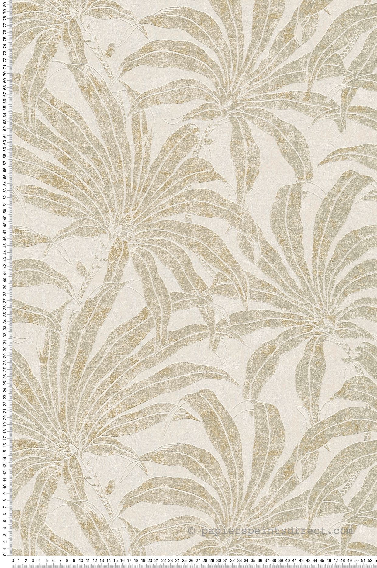 Papier peint Palmier Alizea écru doré - Jade 2 d'A.S. Création | Réf. AS-395015