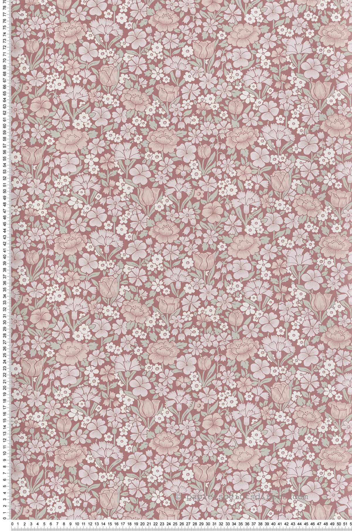 Papier peint Pivoine Spring Flowers Blush - National Trust Papers 4 de Little Greene | Réf. 0267SPBLUSH