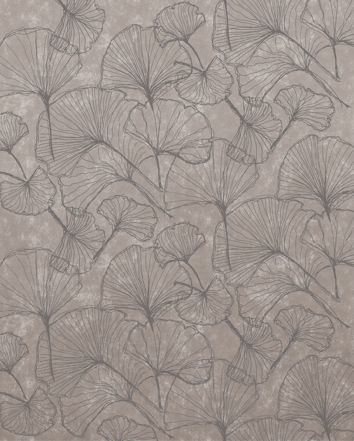Papier peint panoramique Ginko Feuillage beige brun - Seasons de Komar