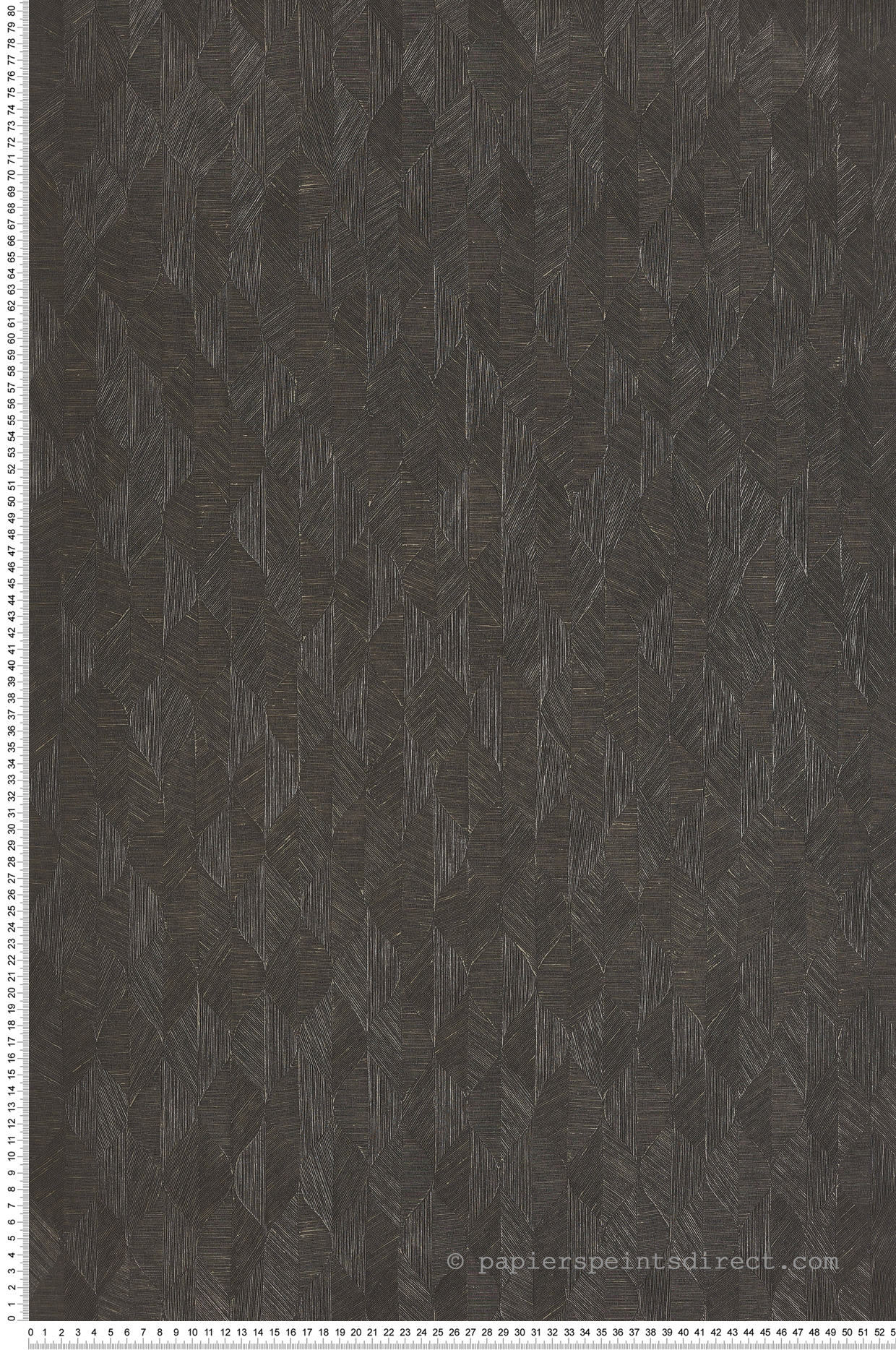 Papier peint Feuille Art Déco Tarrazu anthracite - Vegetals de Casadéco | Réf. VEGE201279559