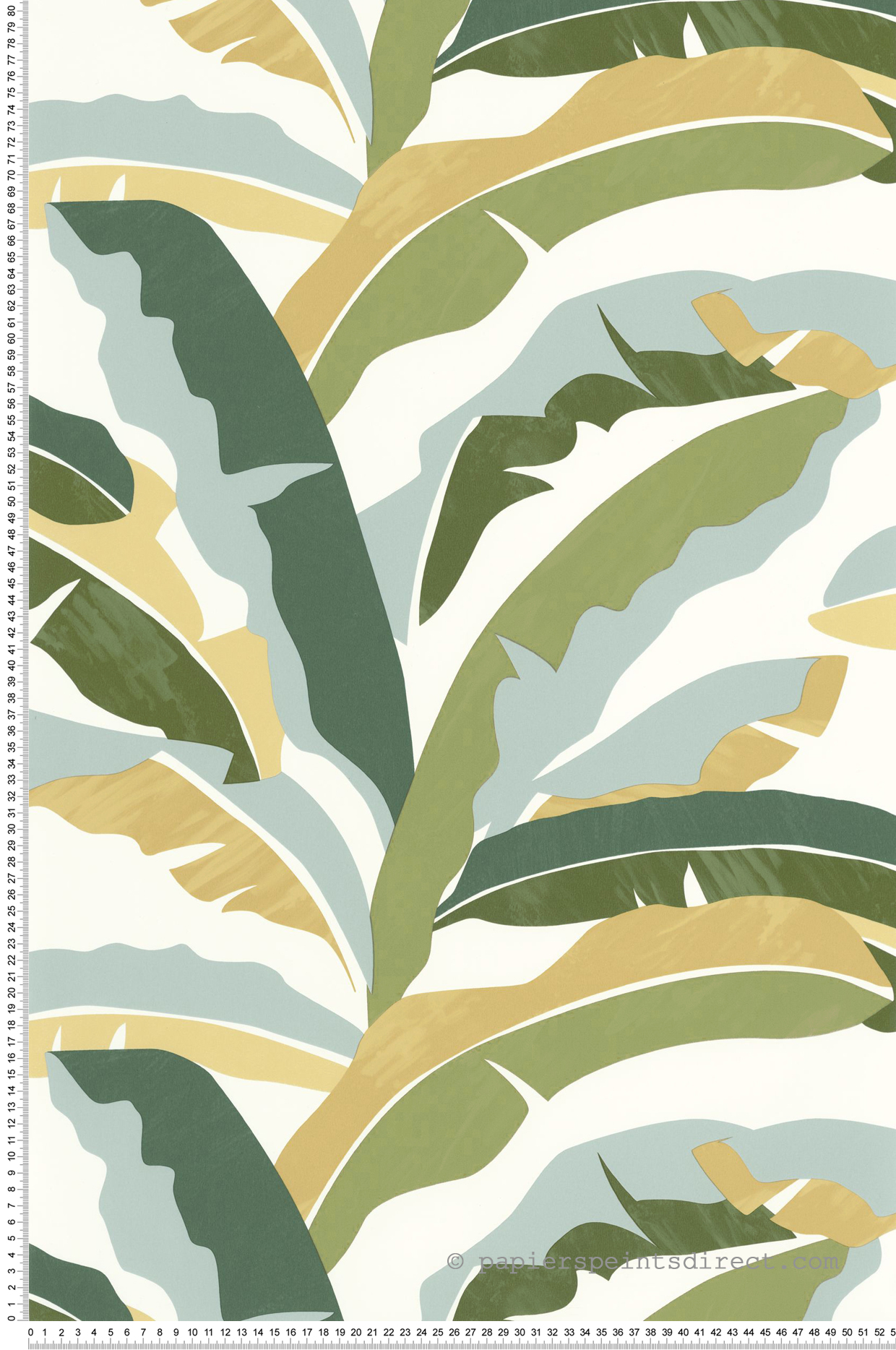 Papier peint Feuille Bananier Ampleur vert beige - XXL de Casélio | Réf. XXL104567070