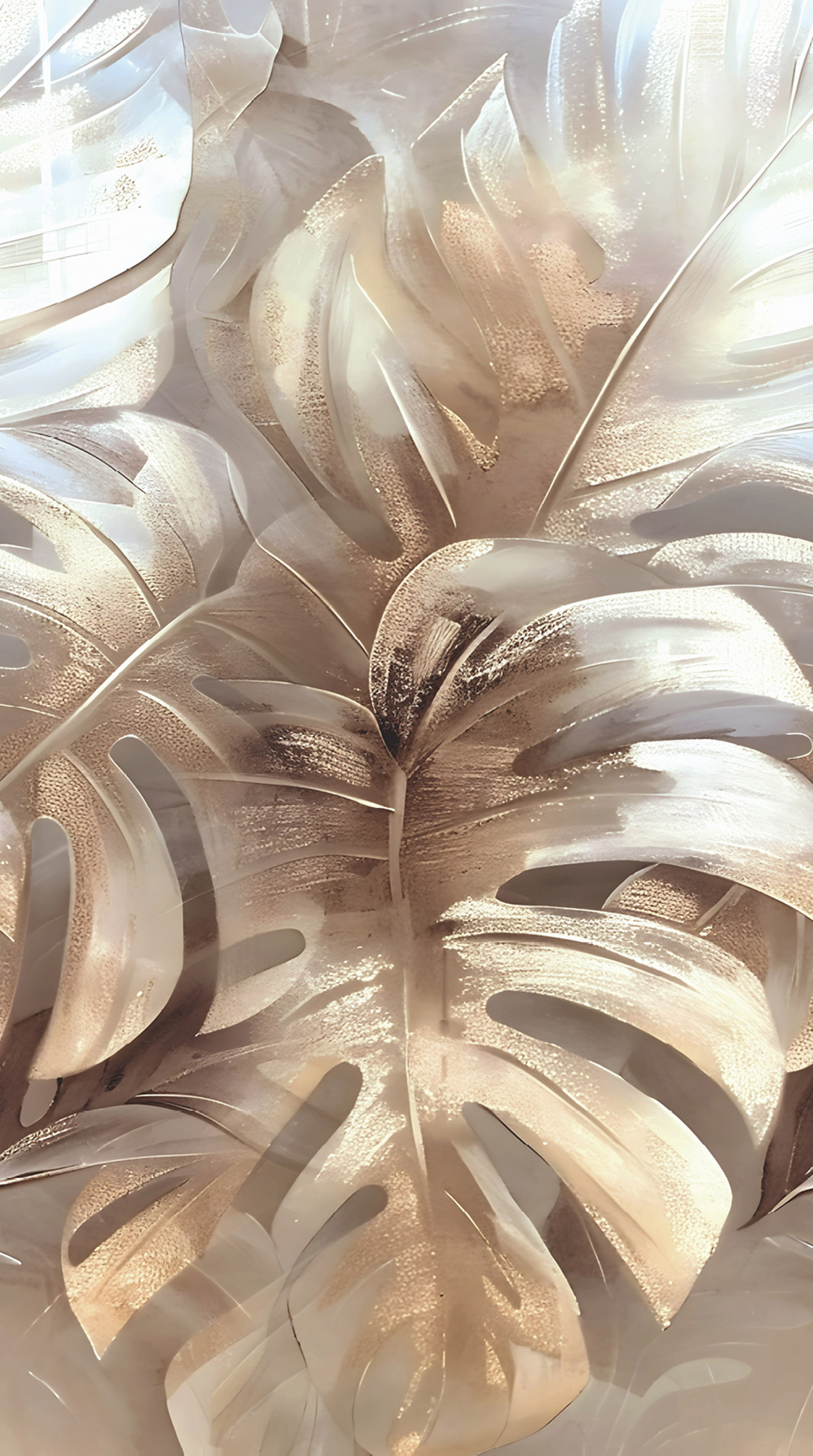 Papier peint panoramique Monstera Botanical Elegance - Metropolitan Stories 4 Hot Spots d'A.S. Création AMB1| Réf. AS-790161