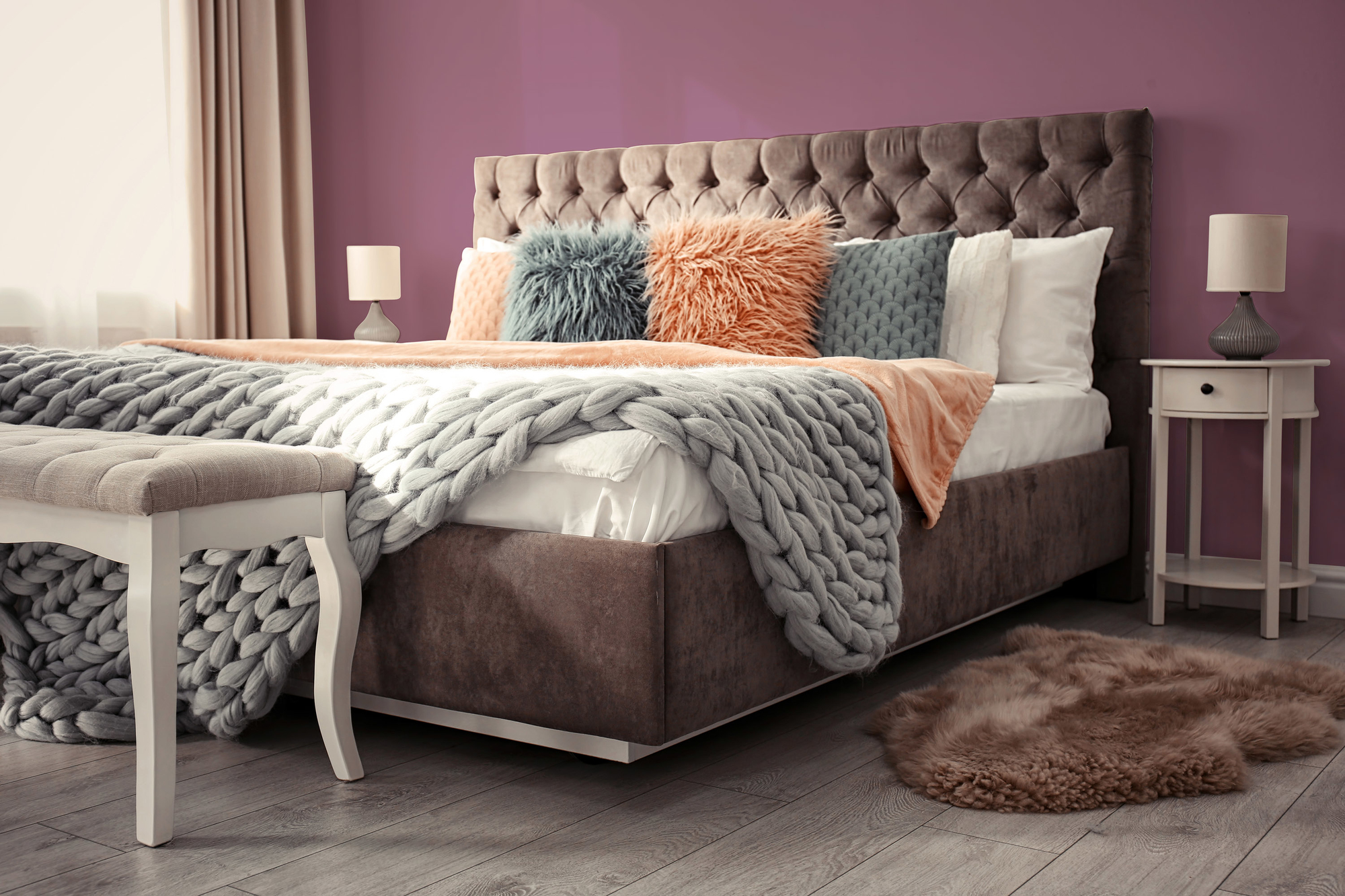 Image d'un pot de 1 litre de peinture Puro violet lovely rose  - c2011