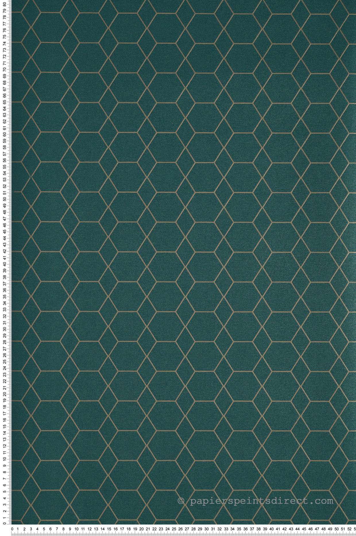 Papier peint Géométrique Hexagone Pytheas émeraude - Delta de Casamance | Réf. CAS-A72152652