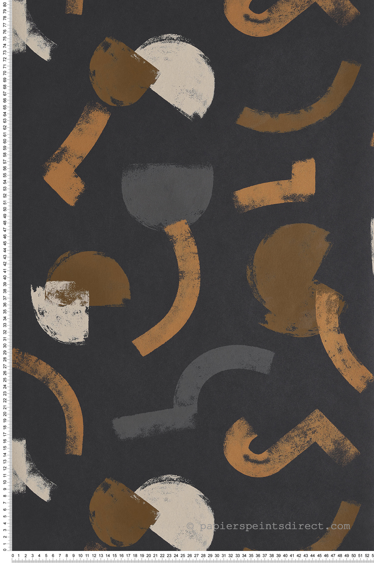 Papier peint Graphique Peinture noir et doré - Gallery de Casadéco | Réf. GLRY86139725