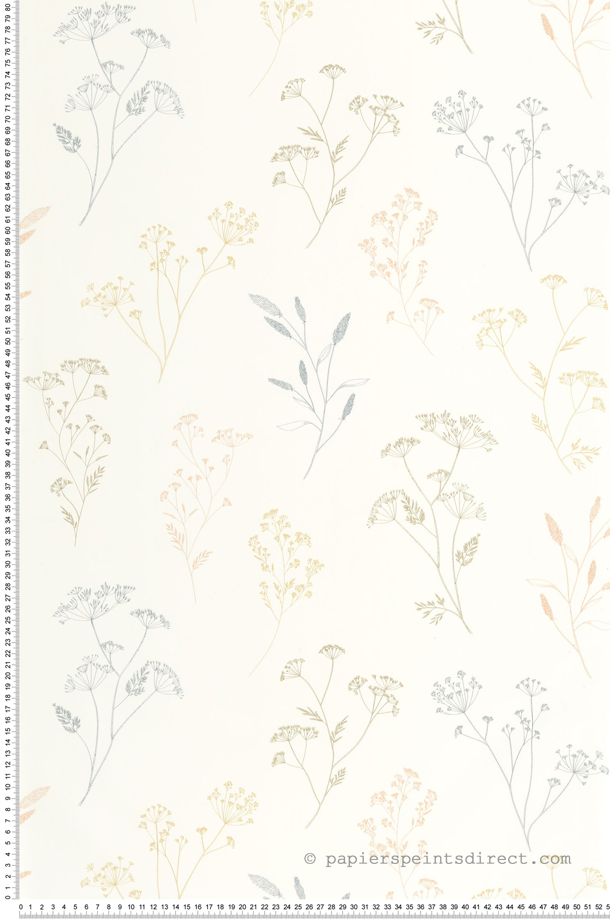 Papier peint Fleur Little Graminea multicouleurs - Art of Botany de Casélio | Réf. AOB106680346