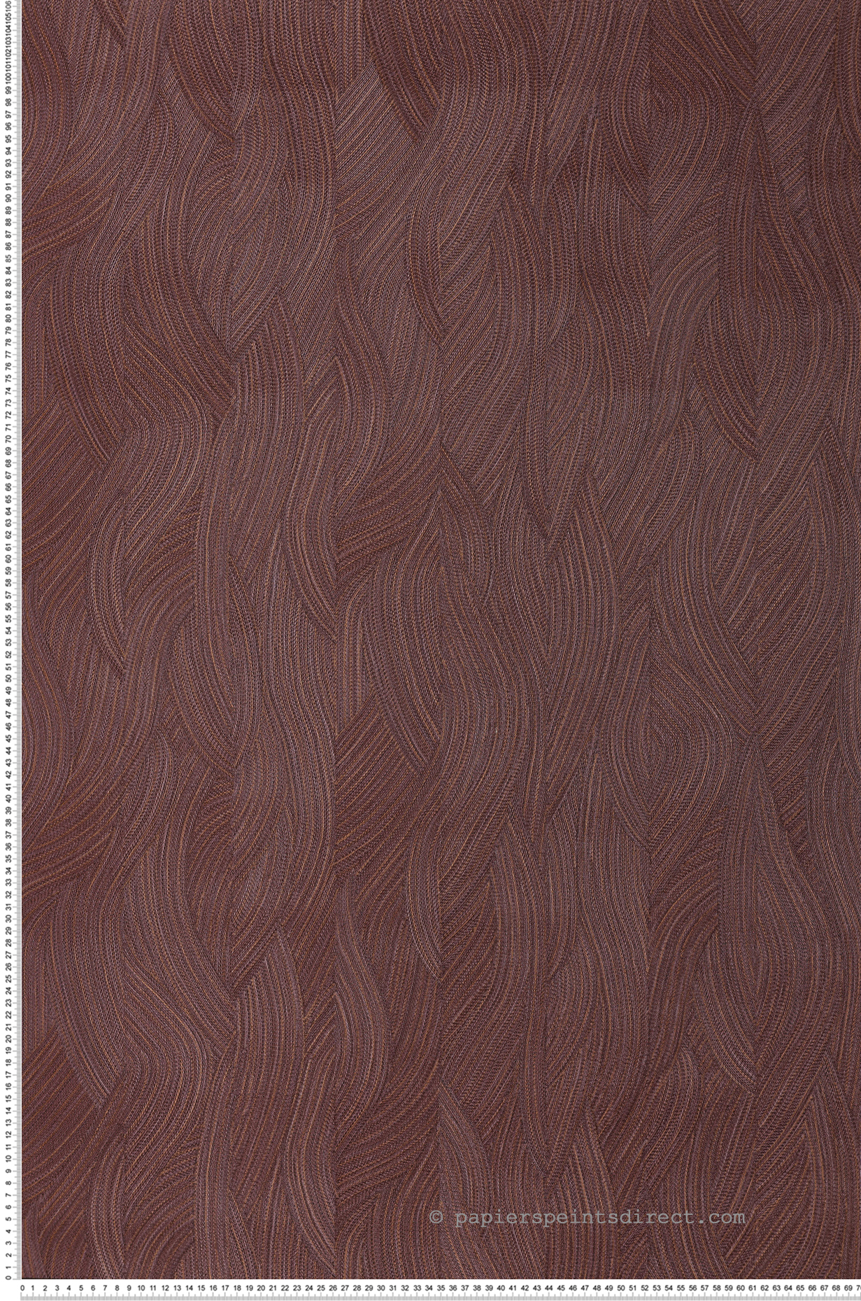 Papier peint Végétaux Vague Jassine prune - Terra Rossa de Casamance | Réf. CAS-76221324