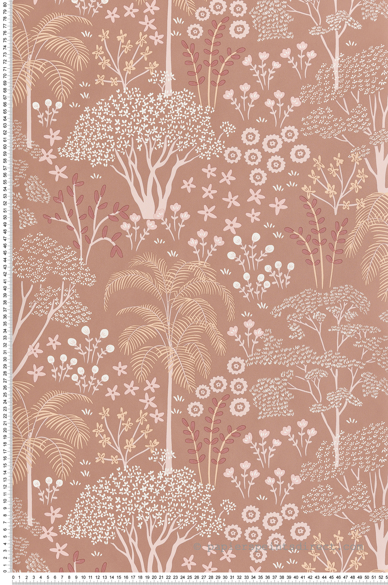 Papier peint Feuillage et Forêt Eden rose - Jardin d'Eden de Lutèce | Réf. LTC-51203103