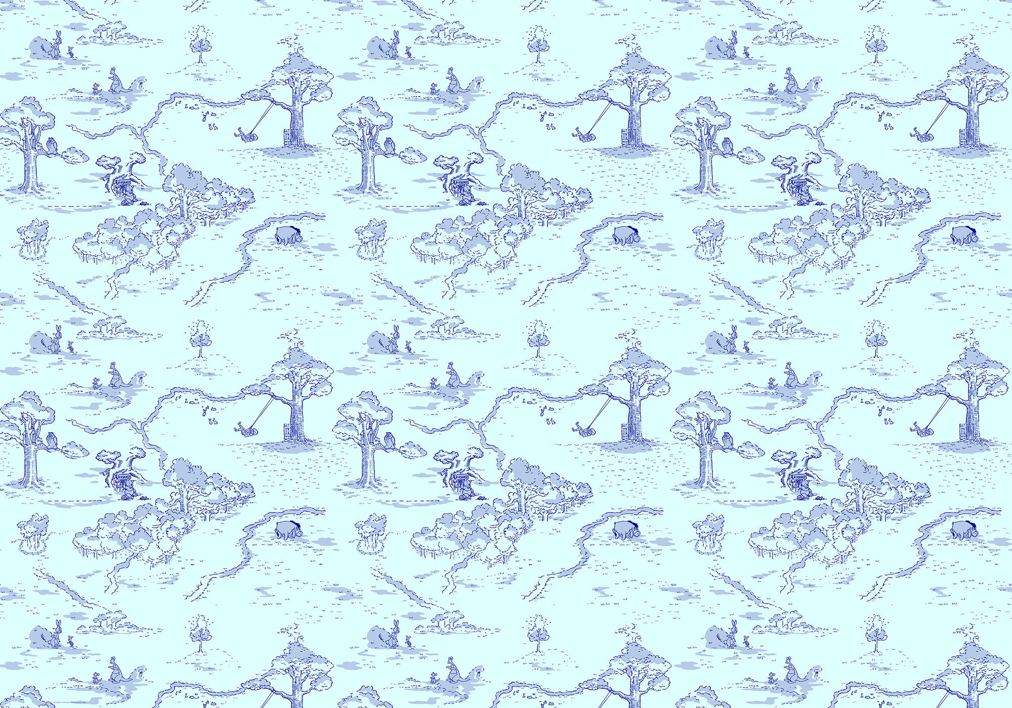 Papier peint enfant Disney Winnie L'Ourson Pat - Papier peint Panoramique Komar