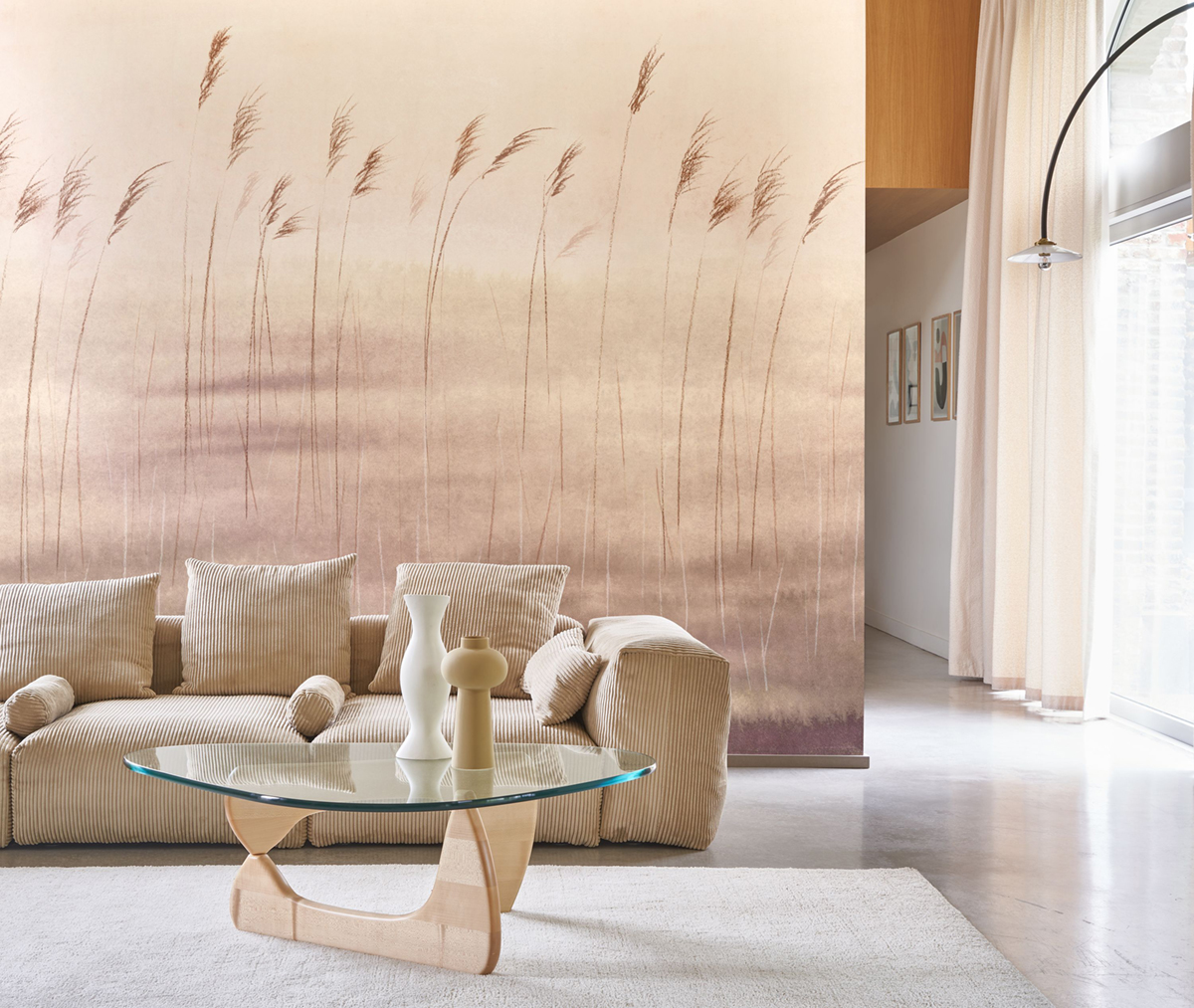 Papier peint panoramique Herbe Jonc des Dunes L naturel 200X310 - Wonderwalls 2 de Casadéco | Réf. WDWD200081504