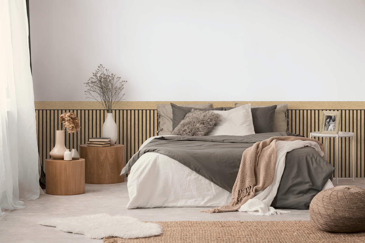 Papier peint Soubassement Tasseau Bois chêne clair - Wallpanel d'A.S. Création | Réf. AS-397441