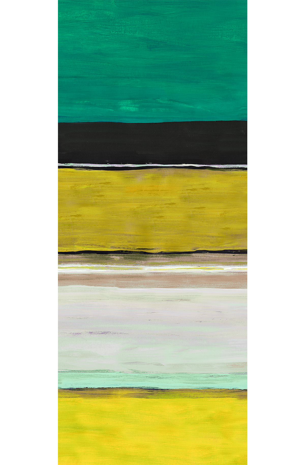 Papier peint panoramique Bande Abstraite Terava jaune - A H260 - Wall Designs IV de Masureel | Réf. MAS-DG4TER1011-260