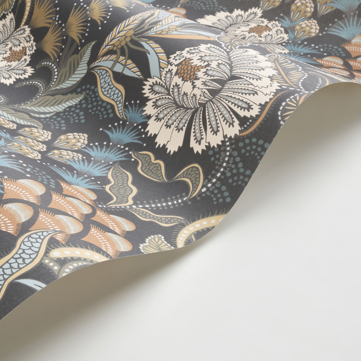 Papier peint Fleur Vintage Bloomsbury noir marron - Derby de Casadéco AMBV | Réf. DERB89289754