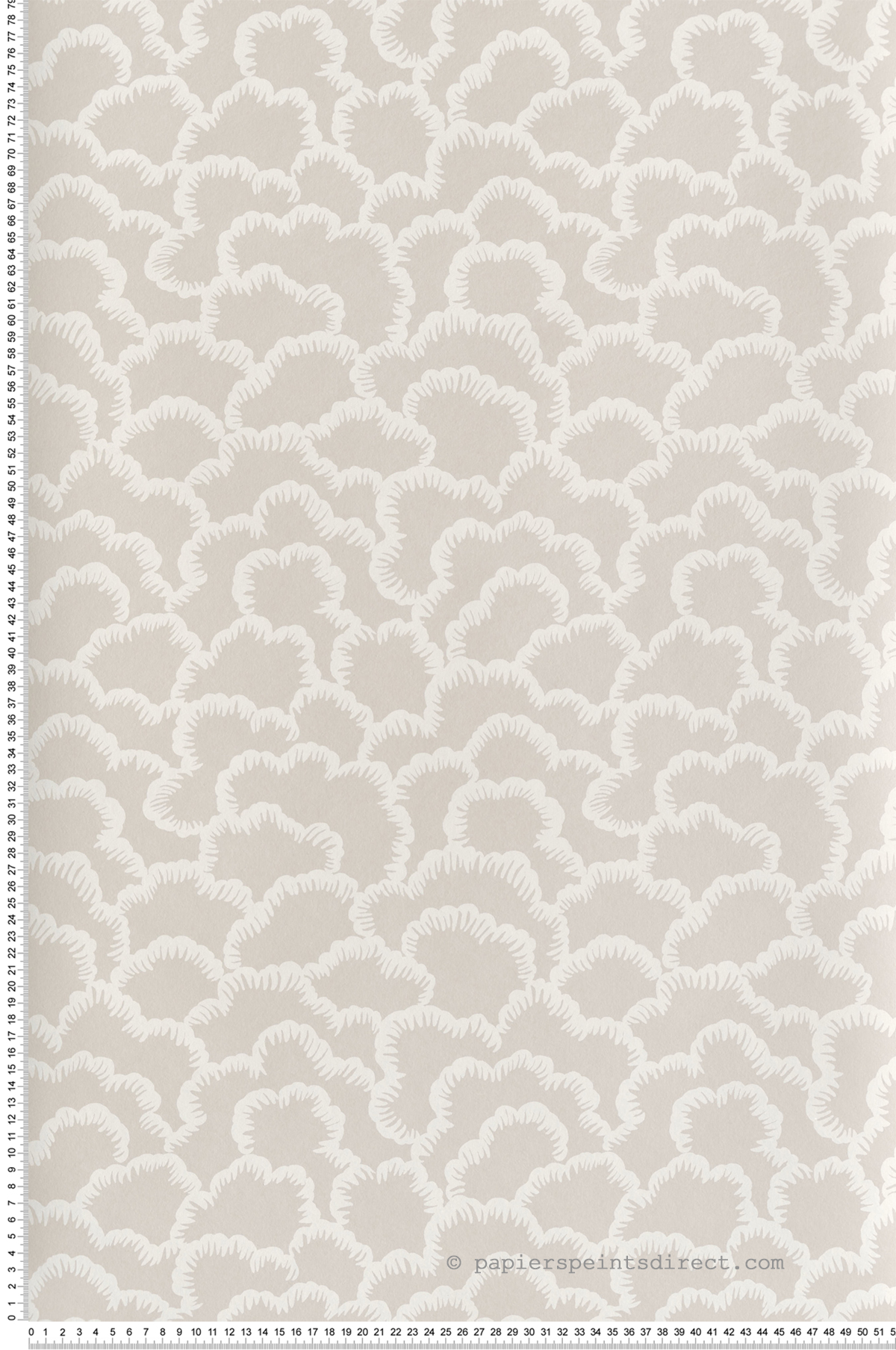 Papier peint Nuage Stratus grège - V&A Decorative Papers III d'Initiales | Réf. INI-2513-187-01