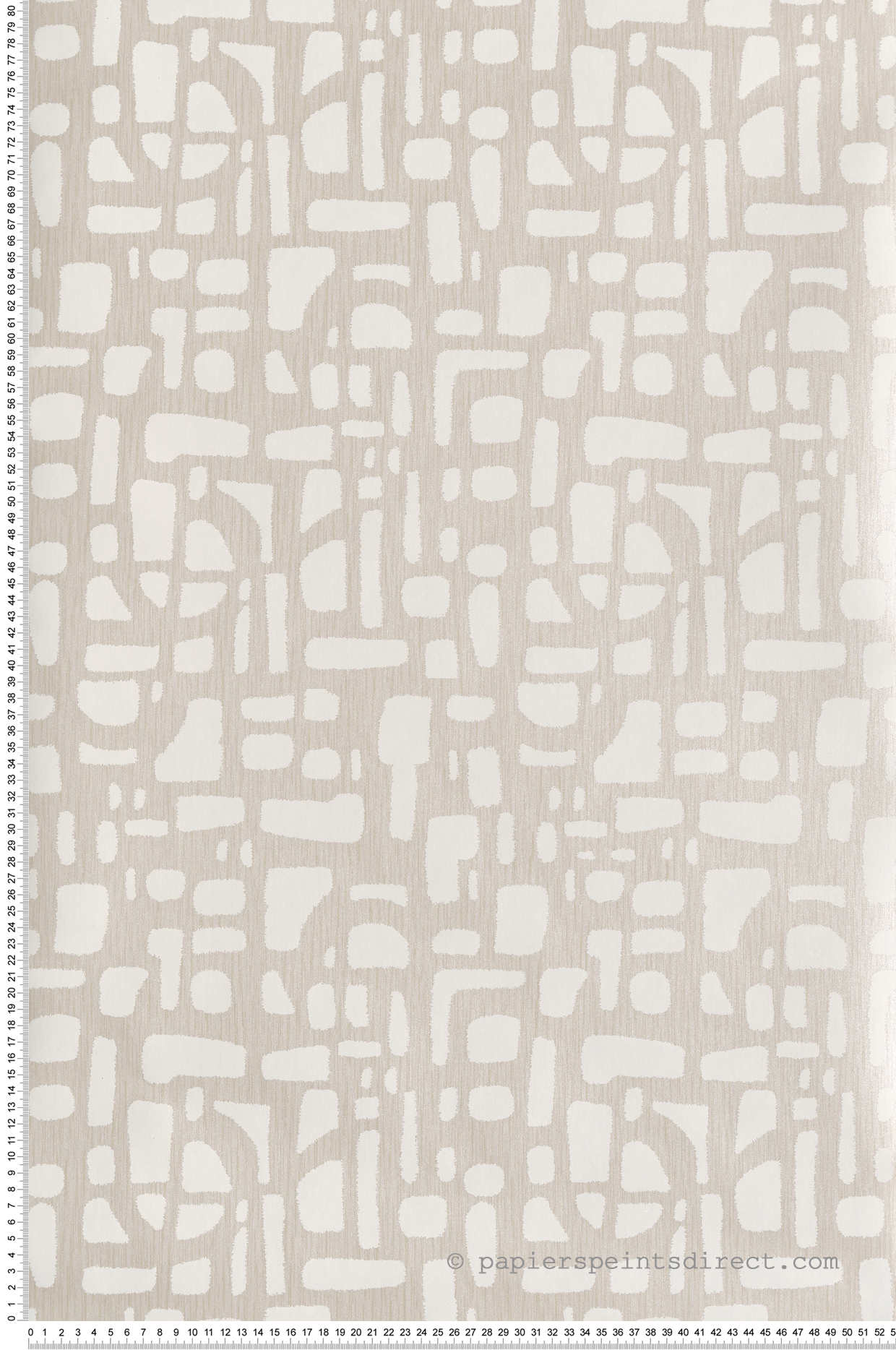 Papier peint Labyrinthe Géométrique écru irisé - Attitude de Lutèce | Réf. LTC-DWP0364-02