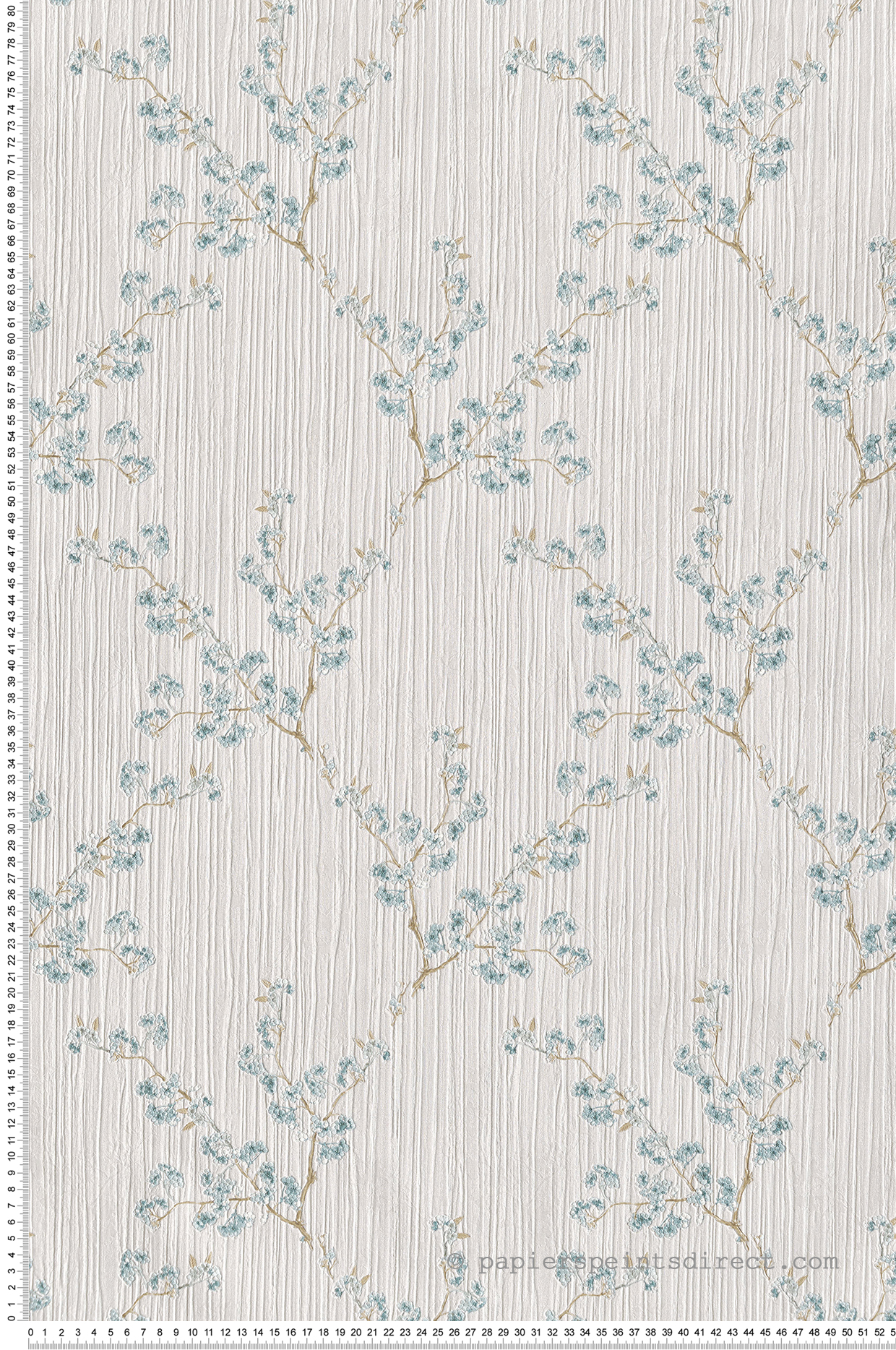 Papier peint Arbre Japonais bleu et pailleté - Grand Classic de Montecolino | Réf. MC-Z66829