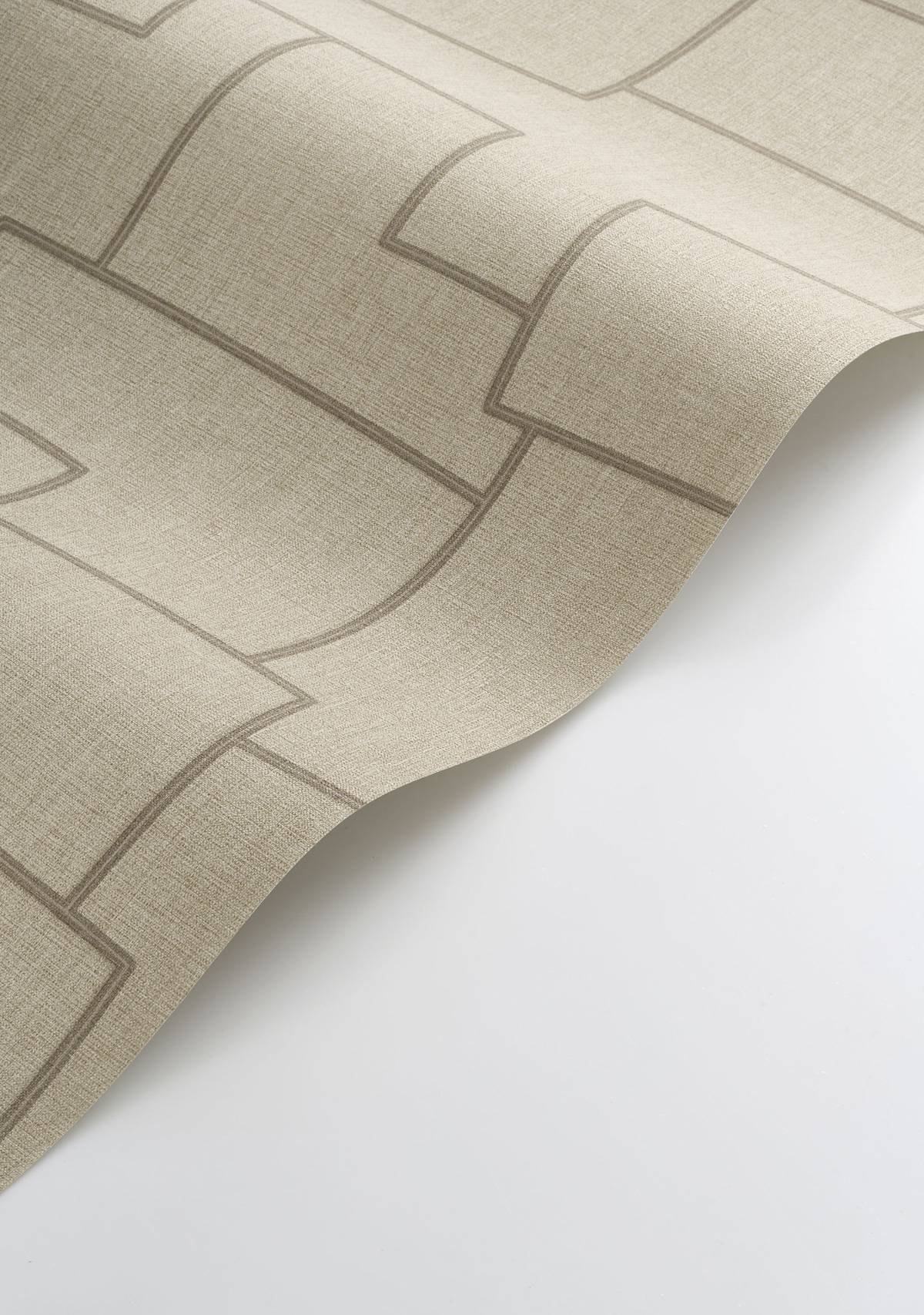 Papier peint Géométrie Lin Inca beige - Matera de Casadéco AMBV| Réf. MATA201121404