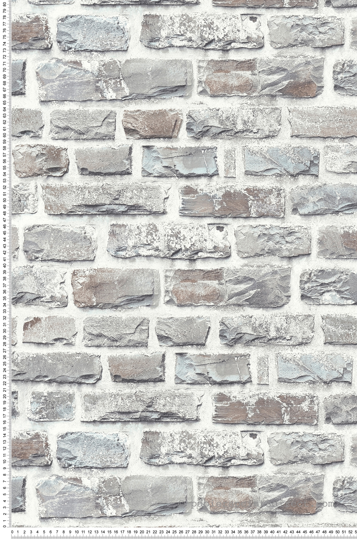 Papier peint Pierre Briquettes gris taupe - Elements 2 d'A.S. Création | Réf. AS-361403