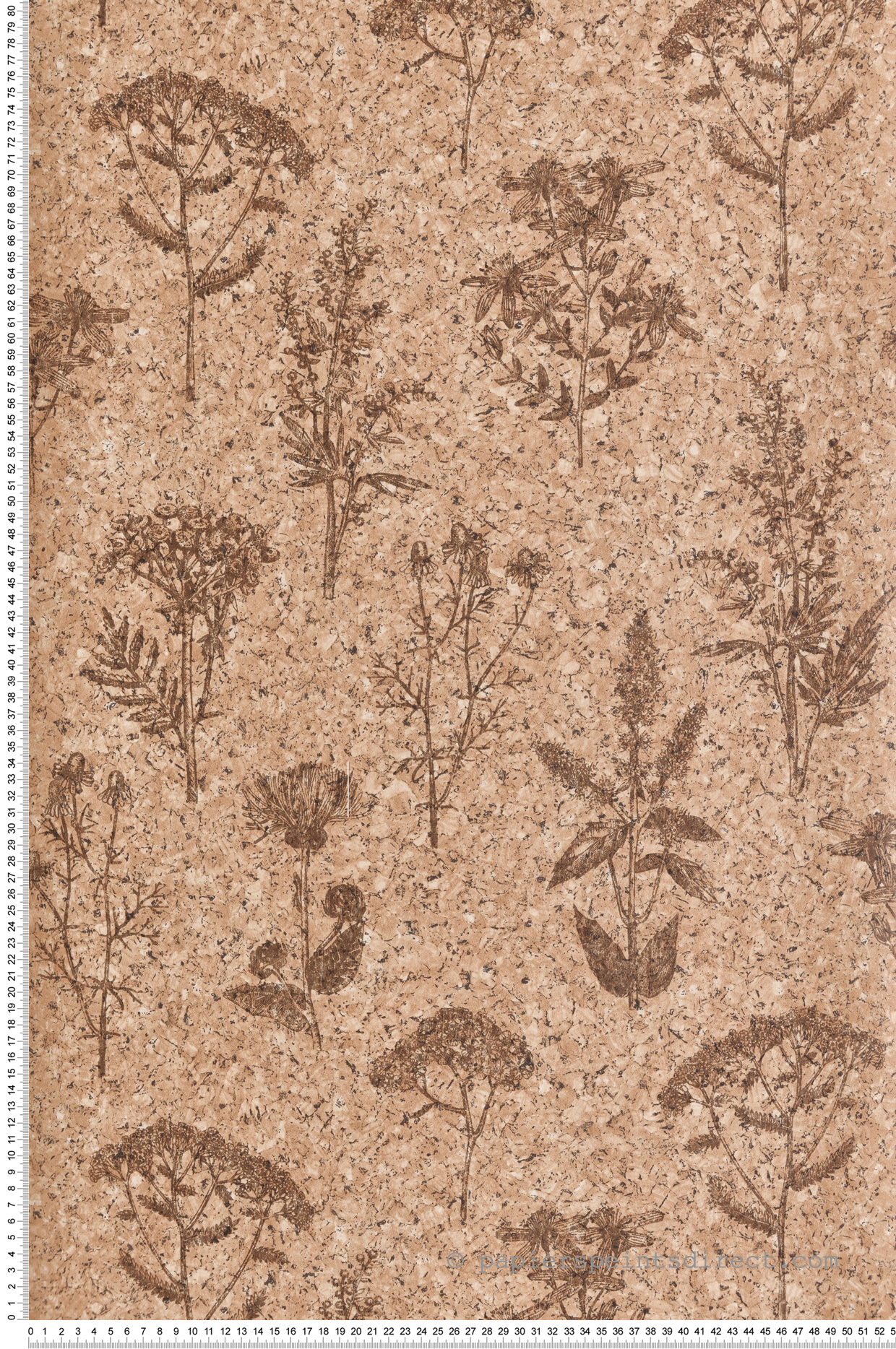 Papier peint Liège Graminées Végétaux beige - Brut d'Ugépa | Réf. UGP-M78308