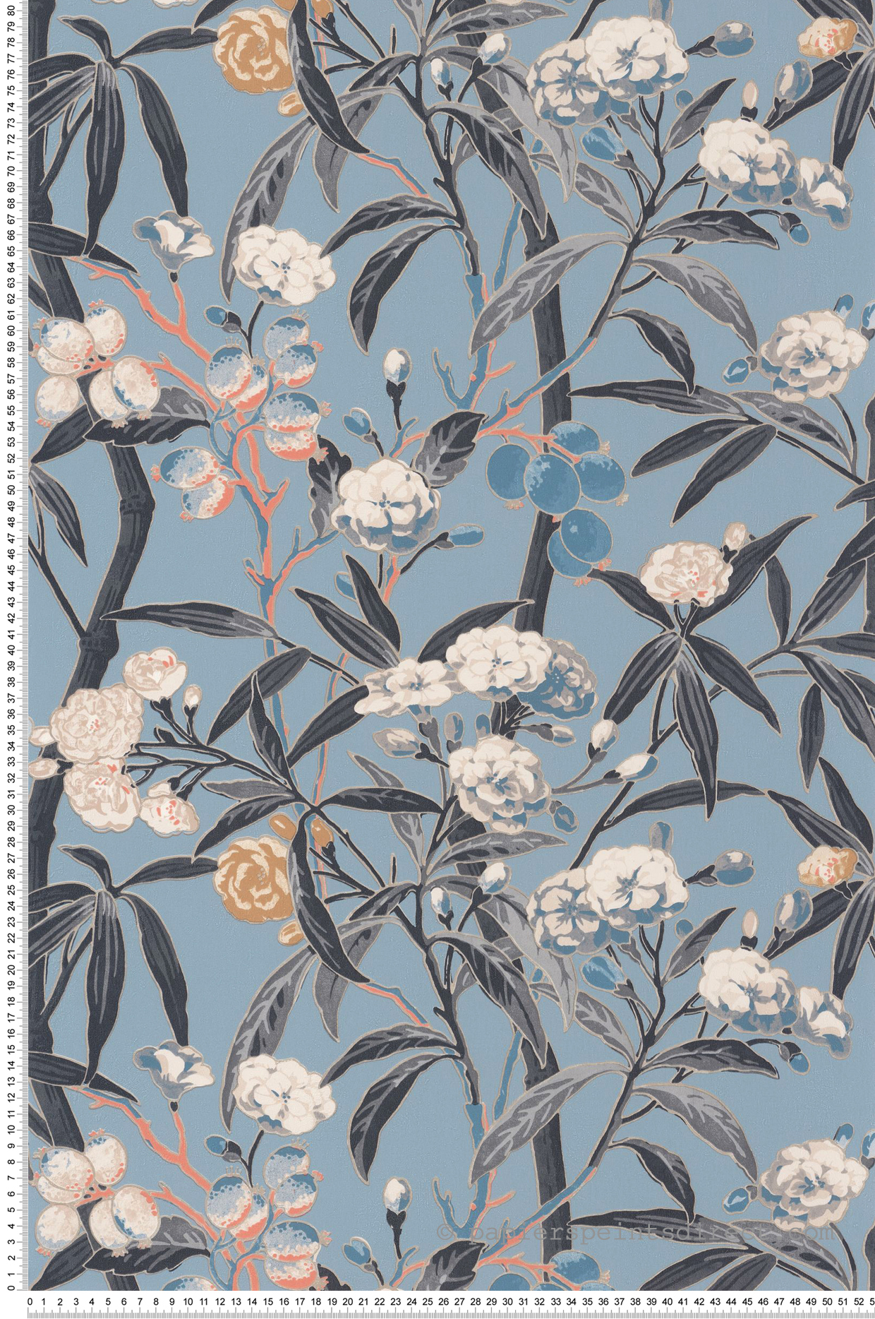 Papier peint tropical Habana Bleu Ciel - Cuba de Casadéco | Réf. CBBA84336226