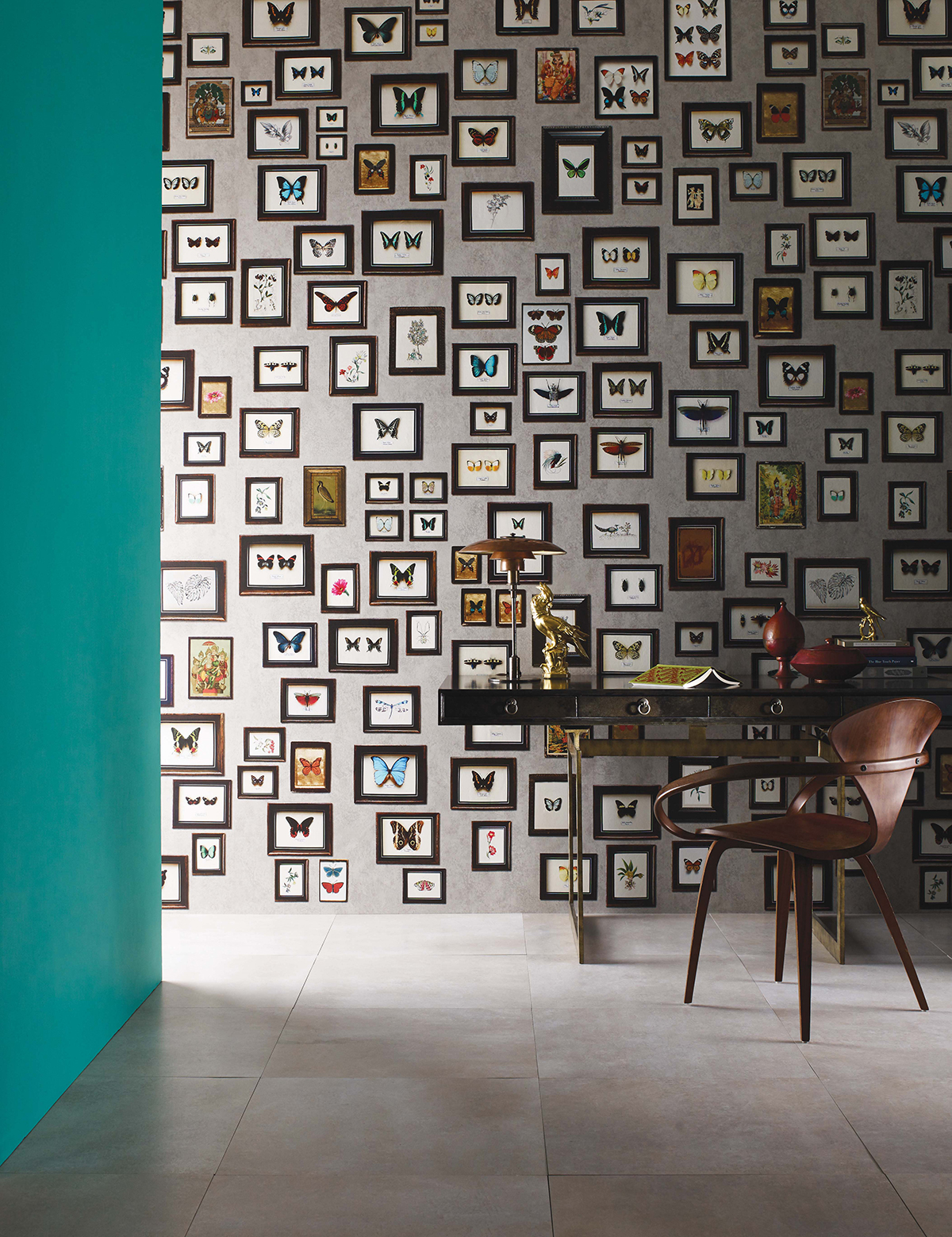 Papier peint panoramique Cadre Muraux Narissa multicouleurs - The Wallpaper Collection de Matthew Williamson | AMB Réf. OSB-W6953-01