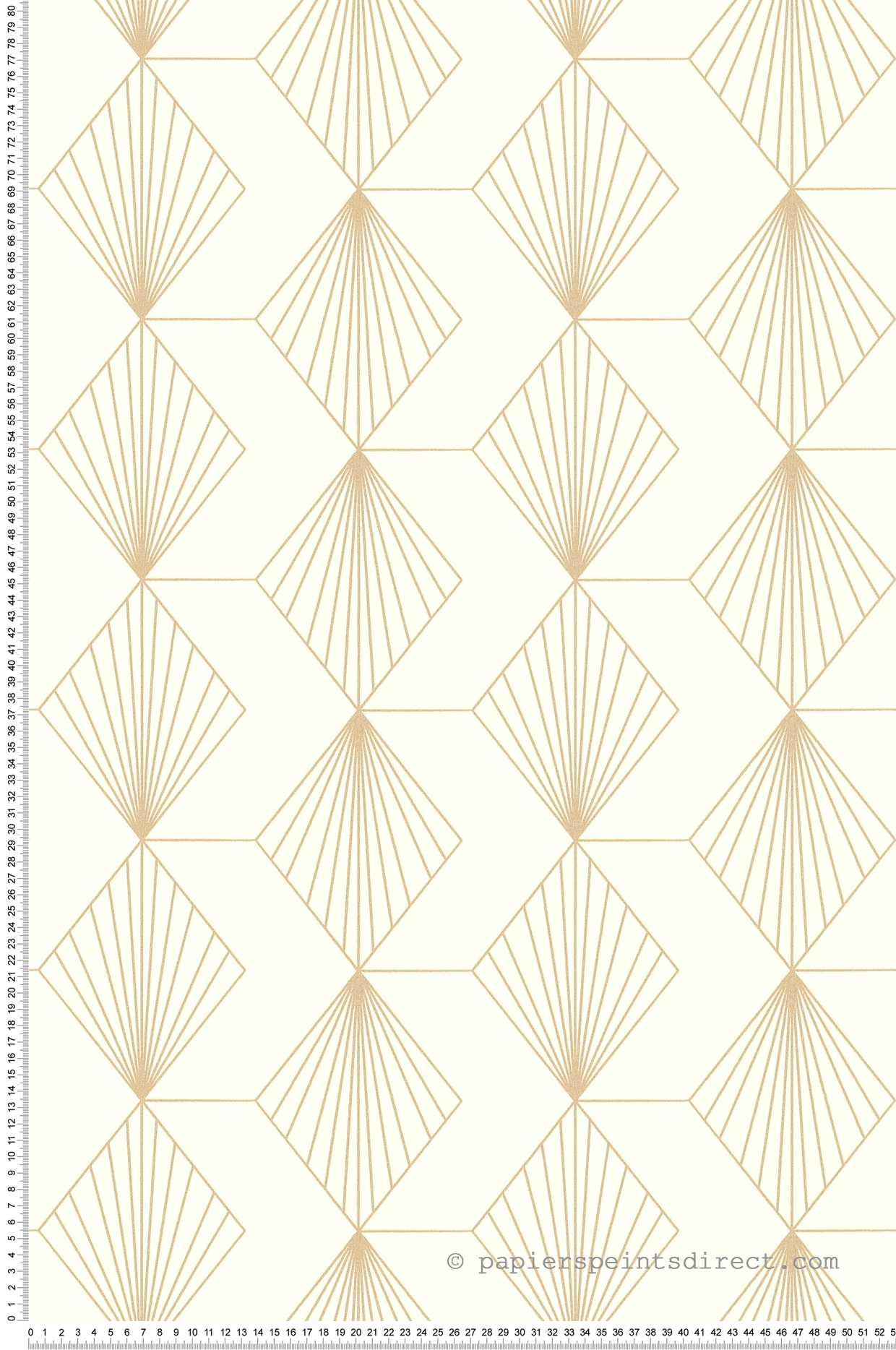 Papier peint Art Déco Diamond ivoire doré - French Affair d'A.S. Création | Réf. AS-367101