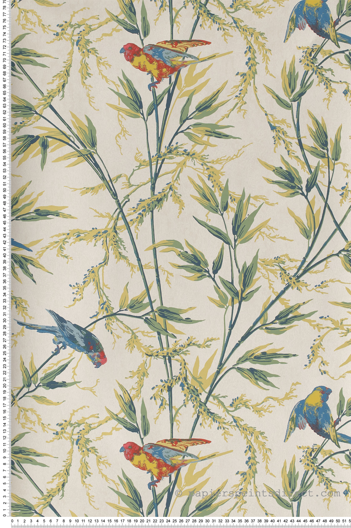 Great Ormond St. vert tilleul - Papier peint London Wallpapers IV de Little Greene