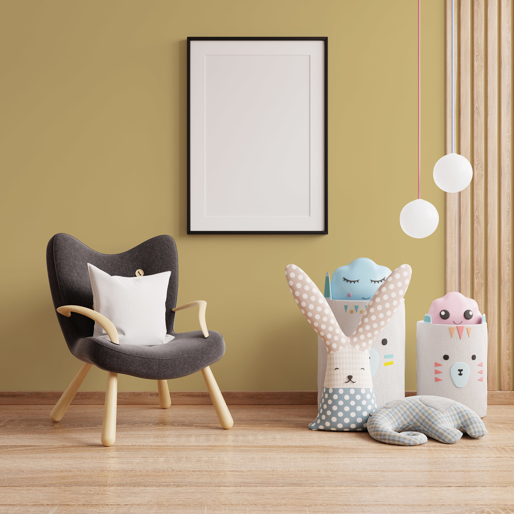 Photo numéro 2 d'une pièce avec un mur peint avec la peinture  Puro vert gentle lime  - c6002