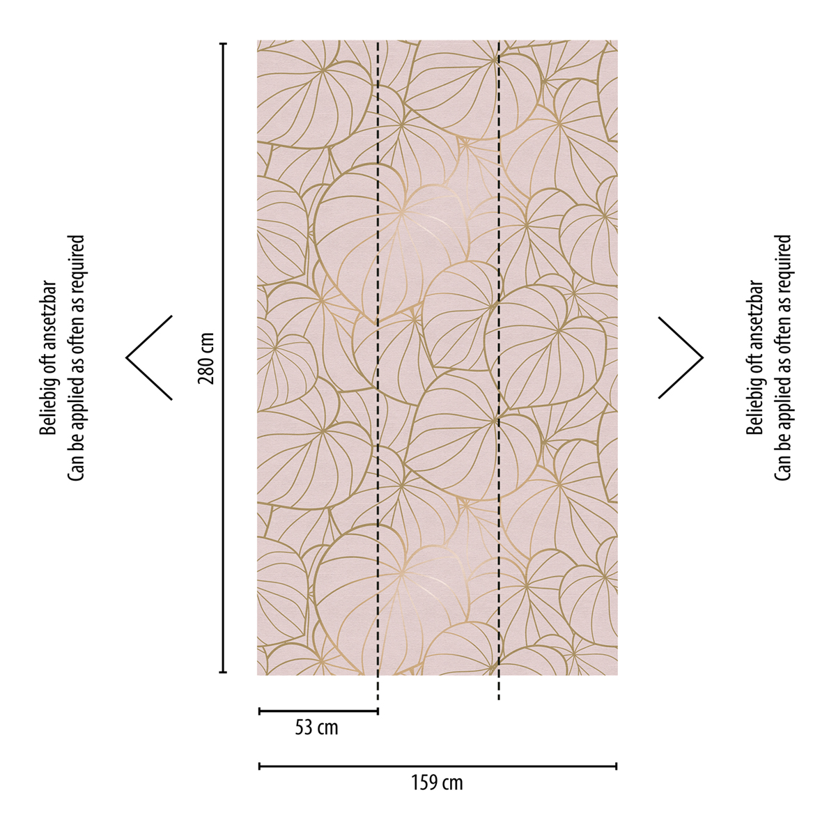 Papier peint panoramique Feuilles Rondes rose - The Wall d'A.S. Création | Réf. AS-382801