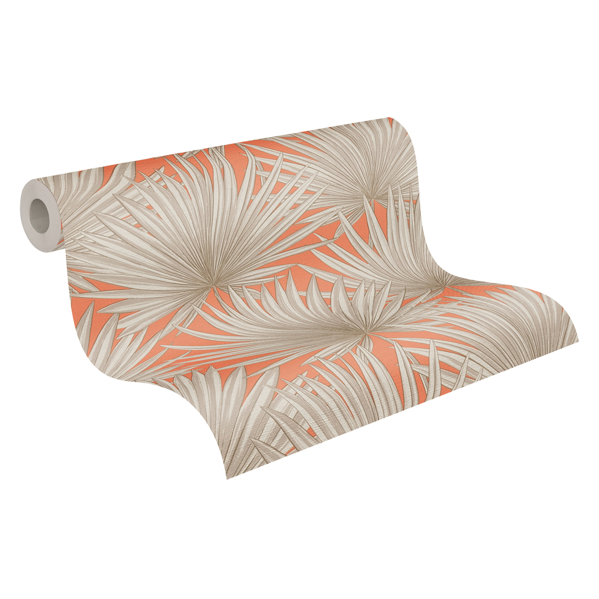 Papier peint Palme Eventail orange - Antigua d'A.S. Création AMB2 | Réf. SP15927