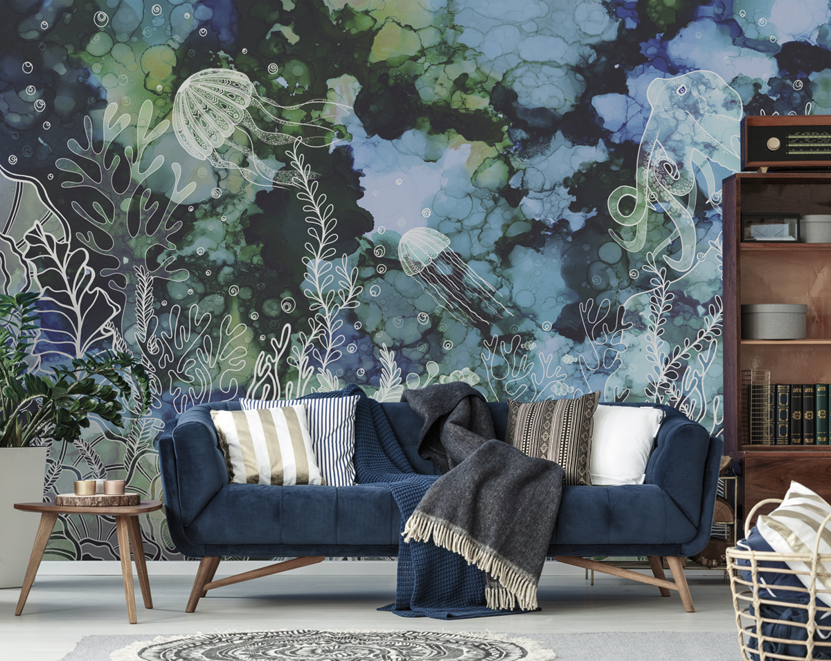 Papier peint panoramique Aquarium Underwater Colour - Référence DD120053 - Intissé 200g/m2 - Standard 400 x 270