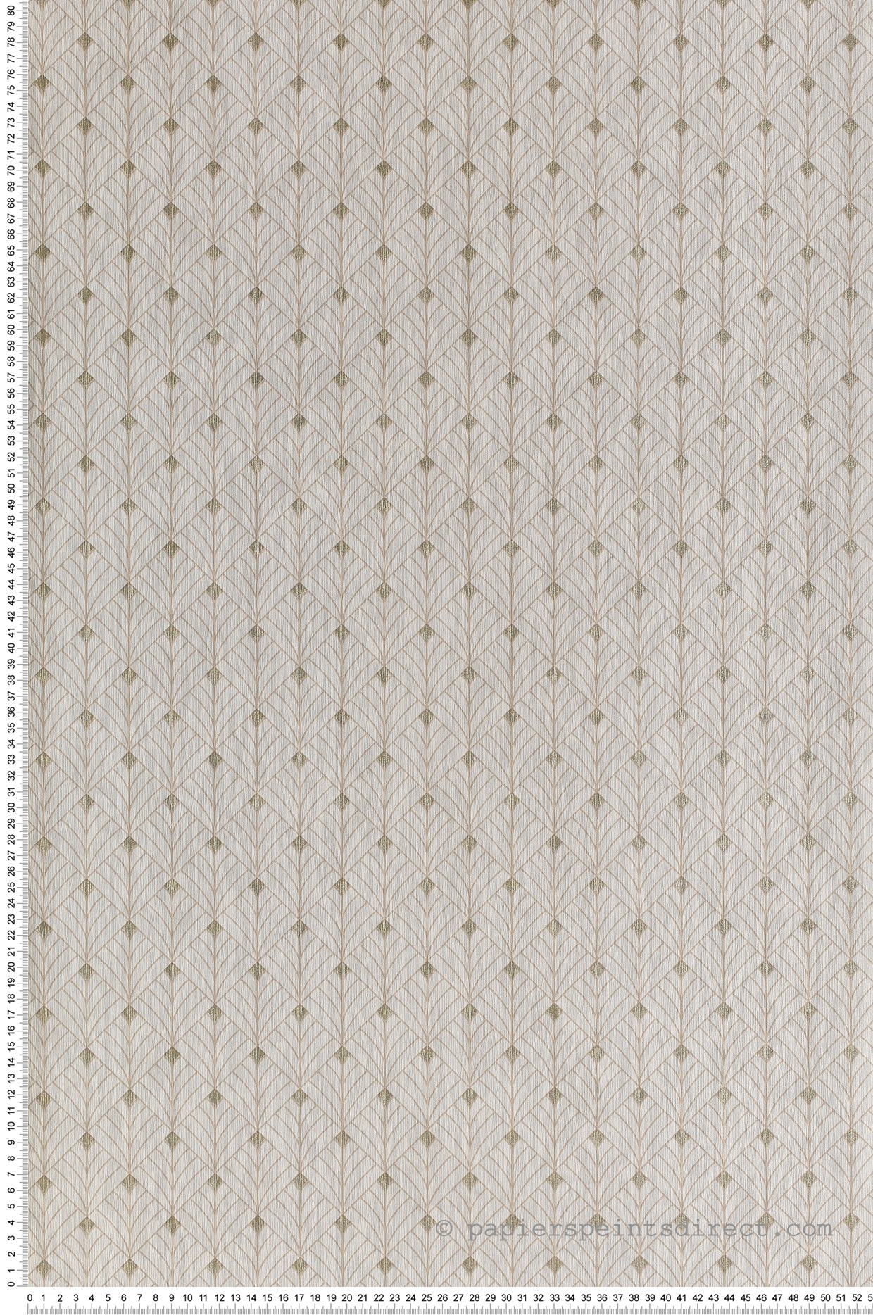 Papier peint art déco Mistinguett blanc/beige/or - Scarlett de Casélio | Réf. SRL100430110