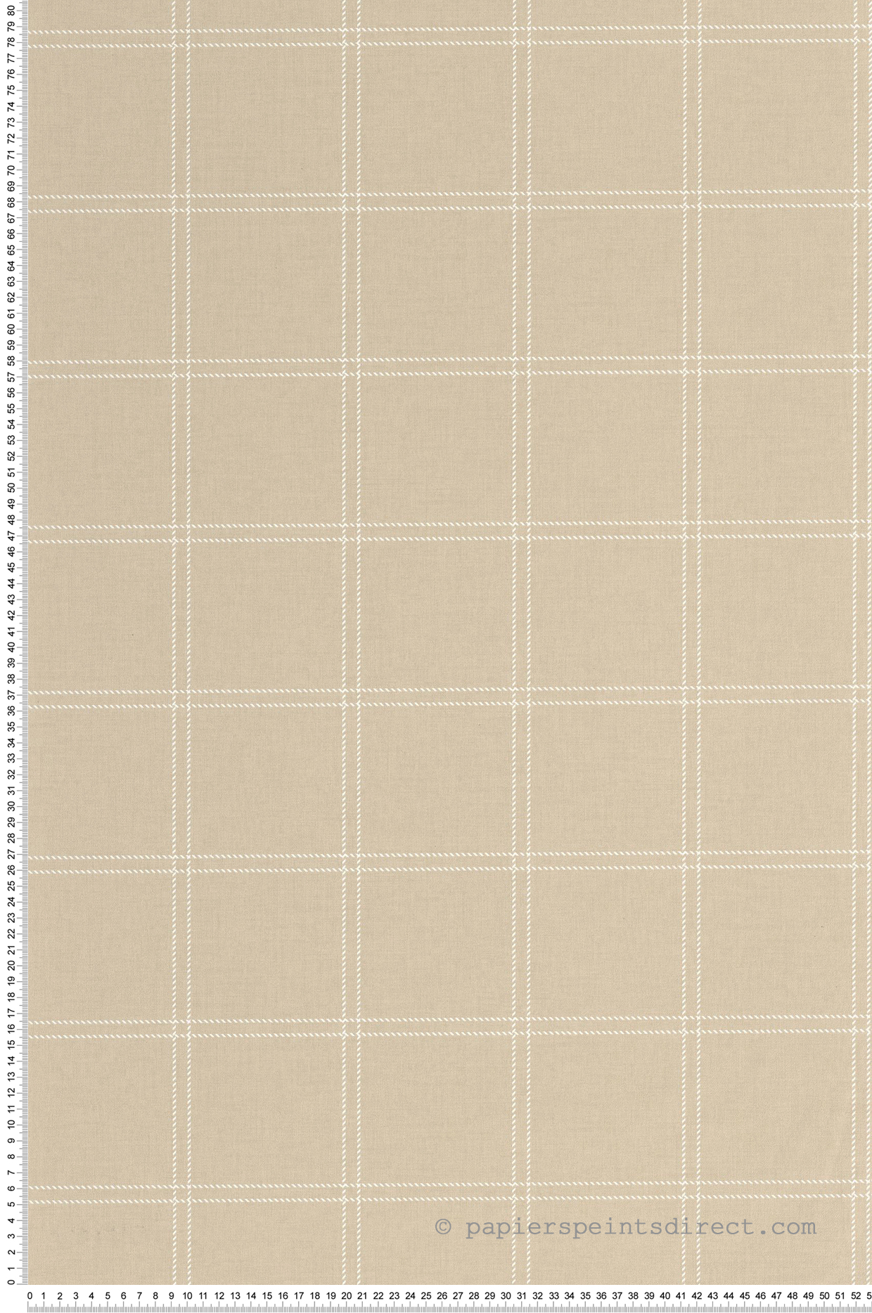 Papier peint Tartan Lines beige - Line Up de Casélio | Réf. LNP106751000