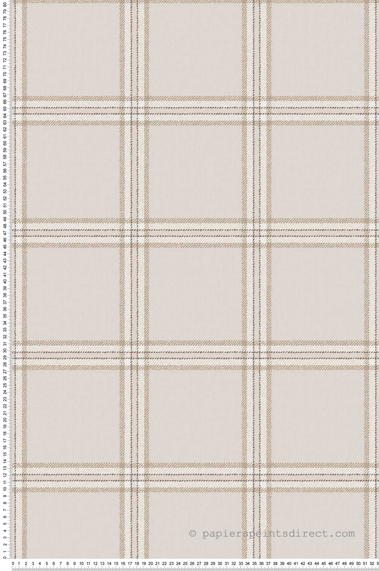 Papier peint Écossais Carreaux taupe - Stripes & Checks de Montecolino | Réf. MC-ST38411