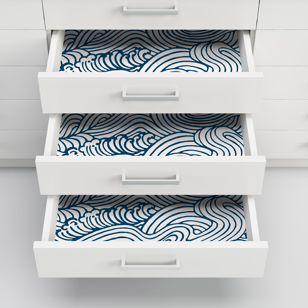 Papier peint adhésif Vague Flots bleu encre - Les Adhésifs de Lutèce AMB6| Réf. LTC-NUS3562