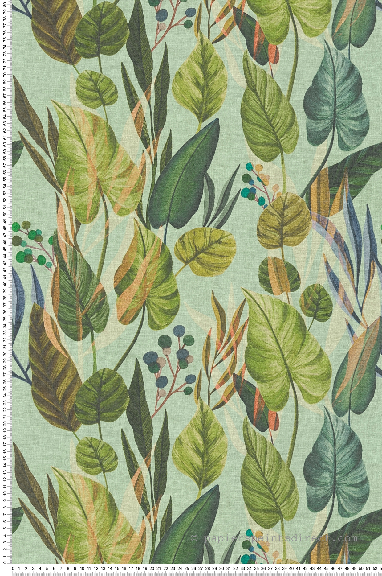 Papier peint Palmes Exotiques vert doux - Anna D'Andrea d'A.S. Création | Réf. AS-782191