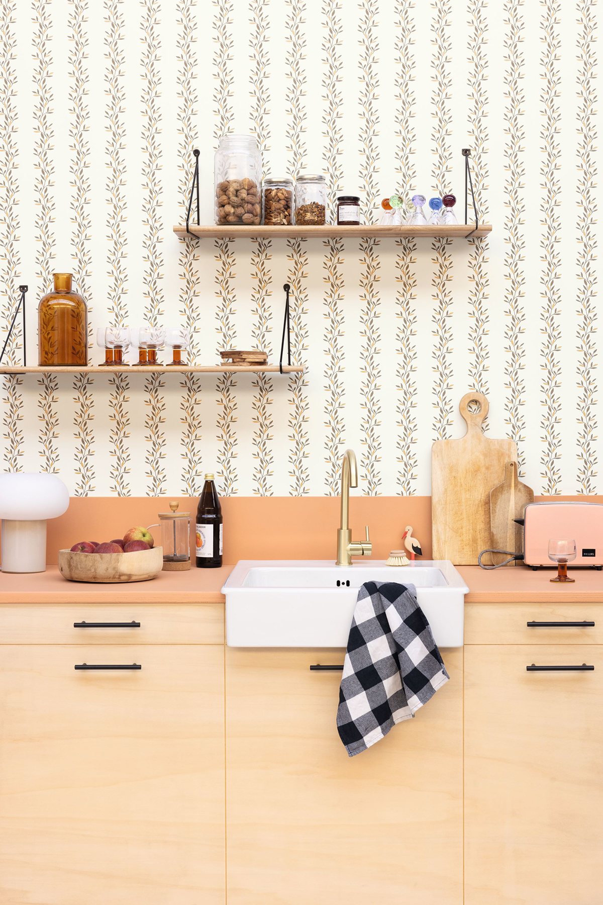 Papier peint Feuillage Esperance marron et doré - Bohème de Casélio | Réf. BOM103182877