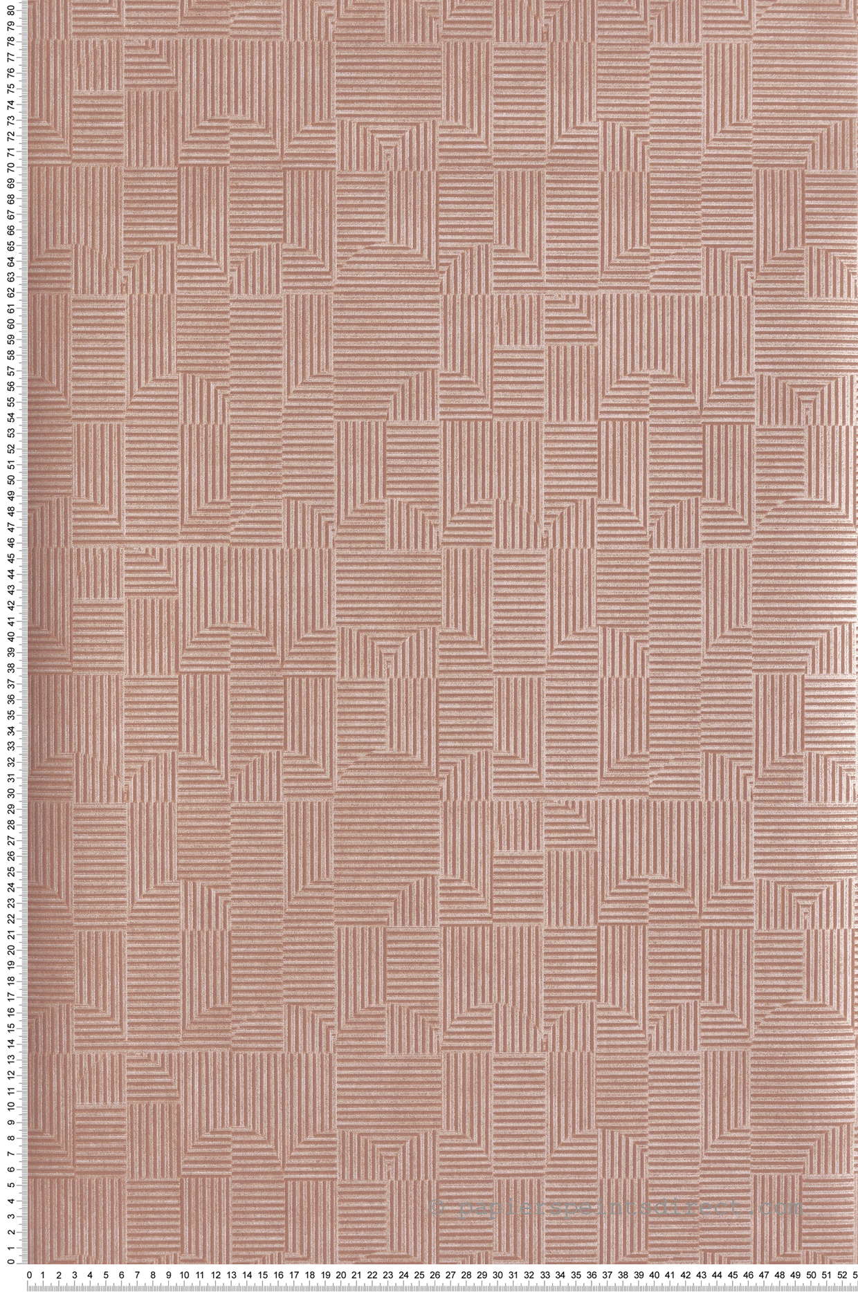 Papier peint Carré Géométrie Manzoni terracotta irisé - The Texture Book de Masureel | Réf. MAS-ILA403