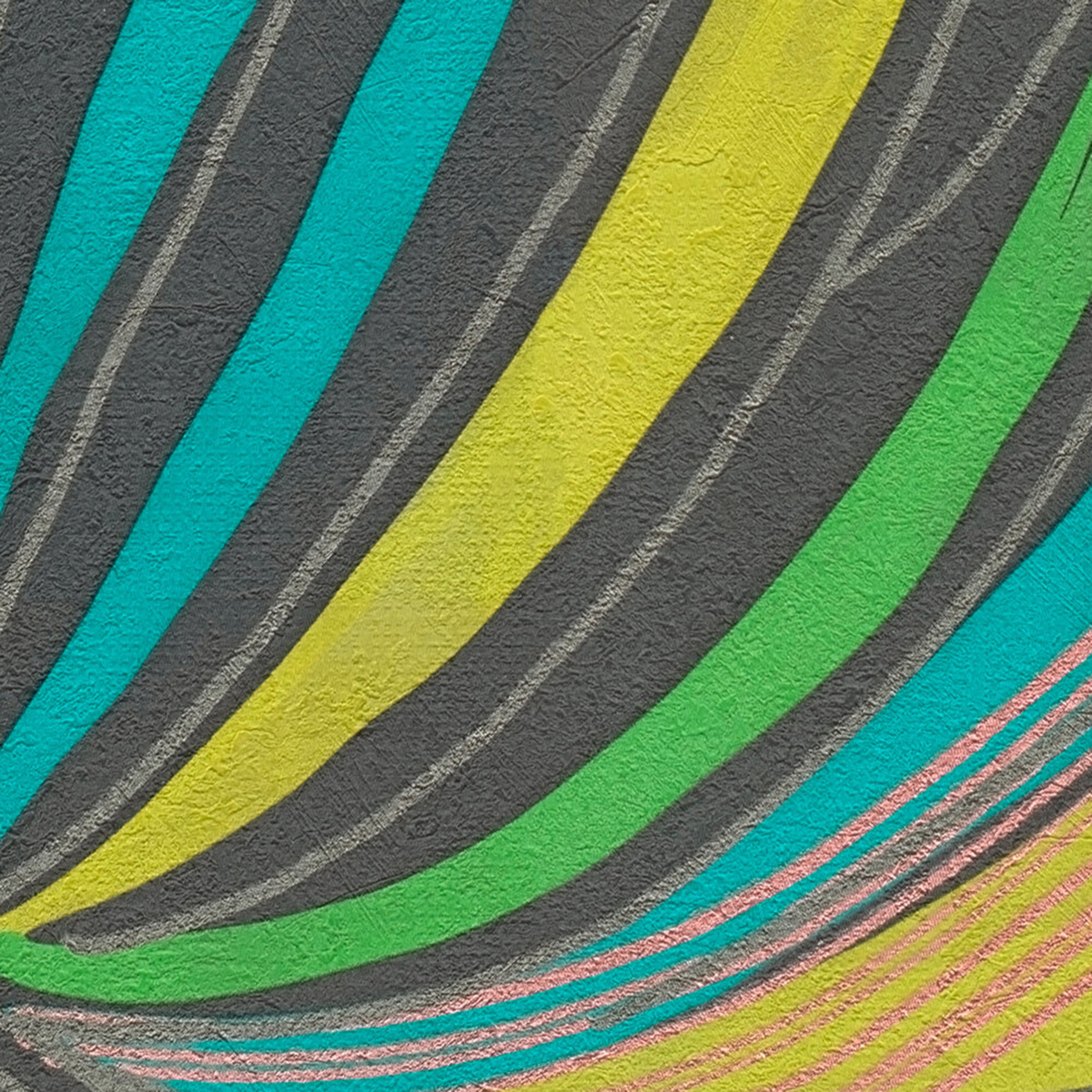 Papier peint Feuille Vague vert bleu canard - Metropolitan Stories 4 Hot Spots d'A.S. Création AMB5| Réf. AS-786551