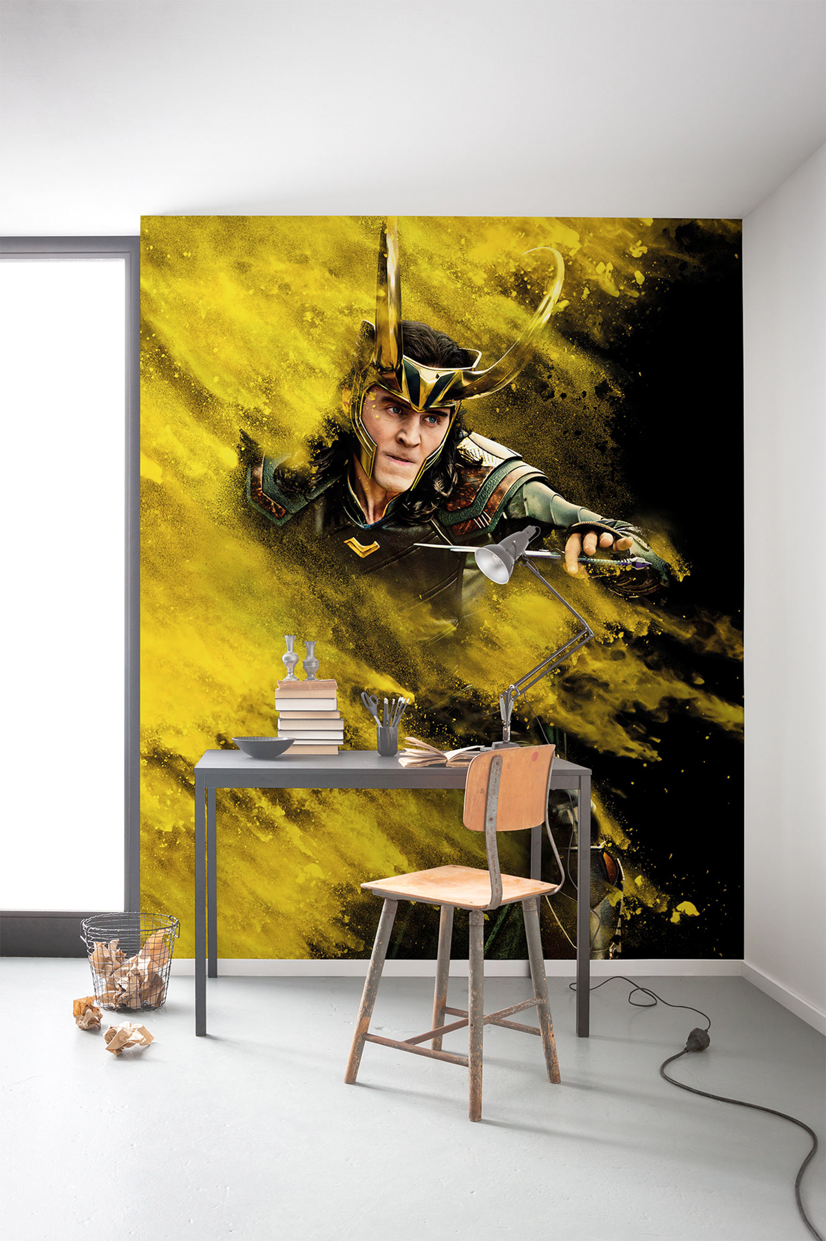 Papier peint panoramique Loki Yellow Dust Marvel - Papier peint Komar Into Wonderland