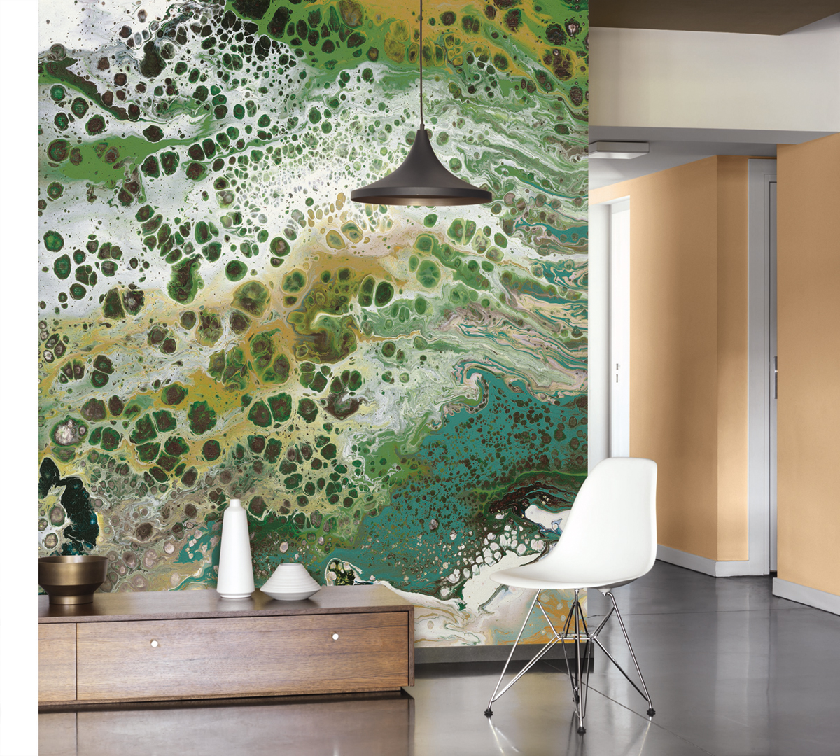 Papier peint Panoramique Jaspe vert - Beauty Full Image de Casadéco | Réf. BFIM84957428