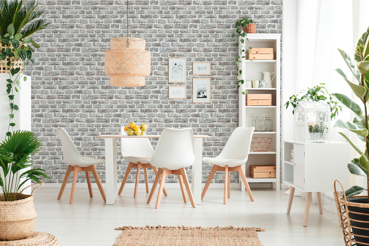 Papier peint Pierre Briquettes gris taupe - Elements 2 d'A.S. Création AMB3 | Réf. AS-361403