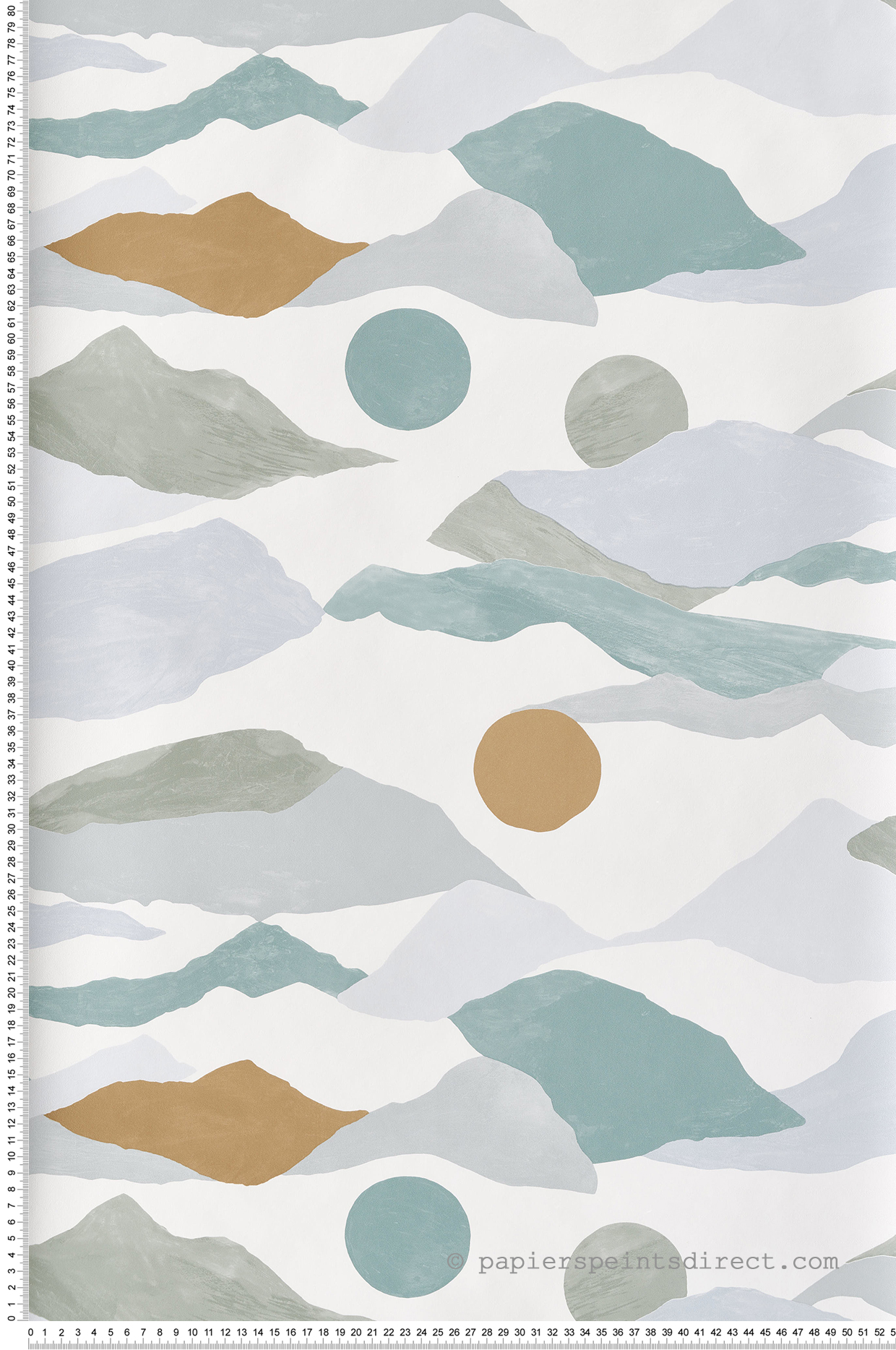 Papier peint Paysage Montagne vert et doré - Imagination de Casélio | Réf. IMG102187015