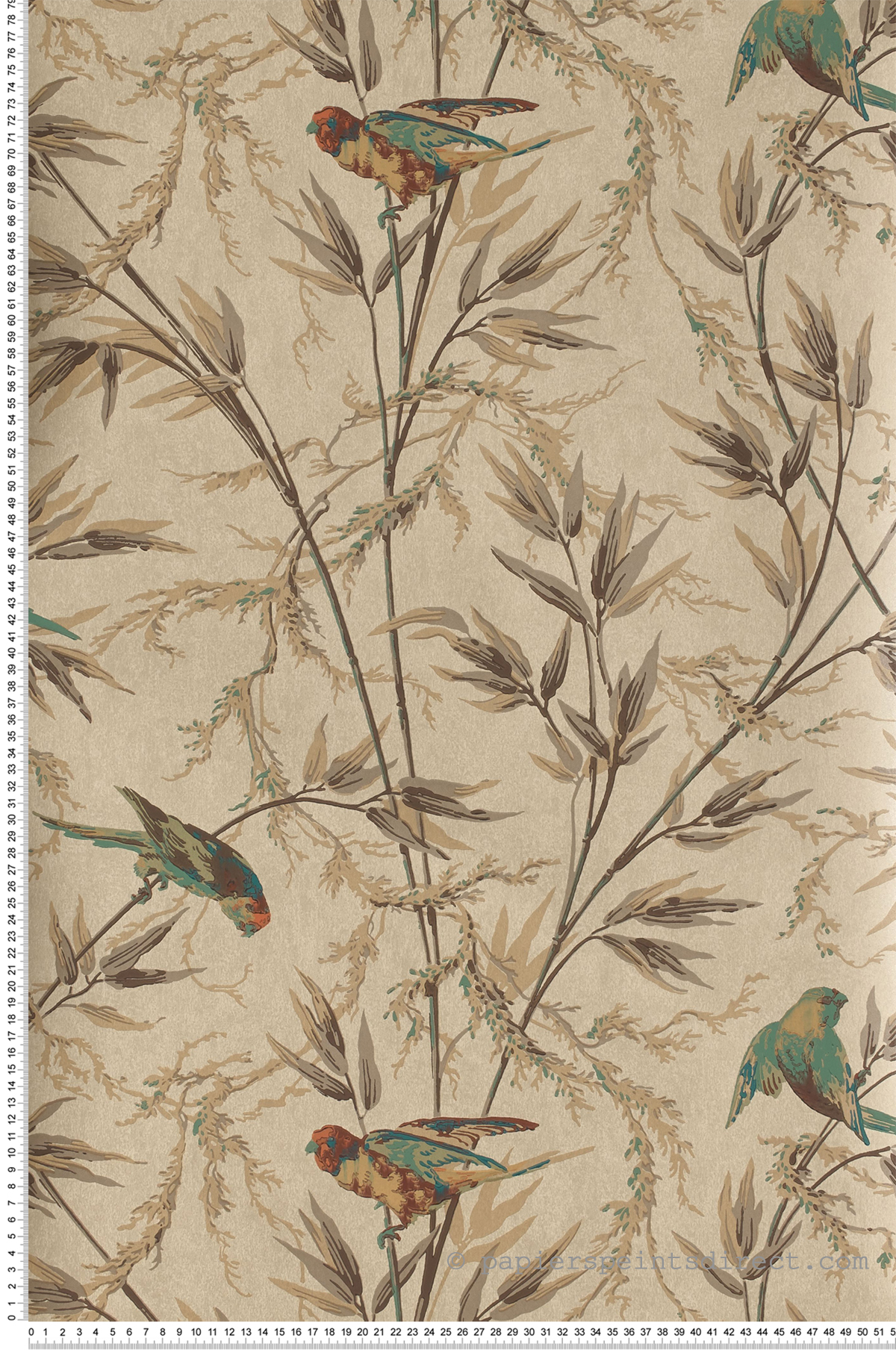 Great Ormond St. brun - Papier peint London Wallpapers IV de Little Greene