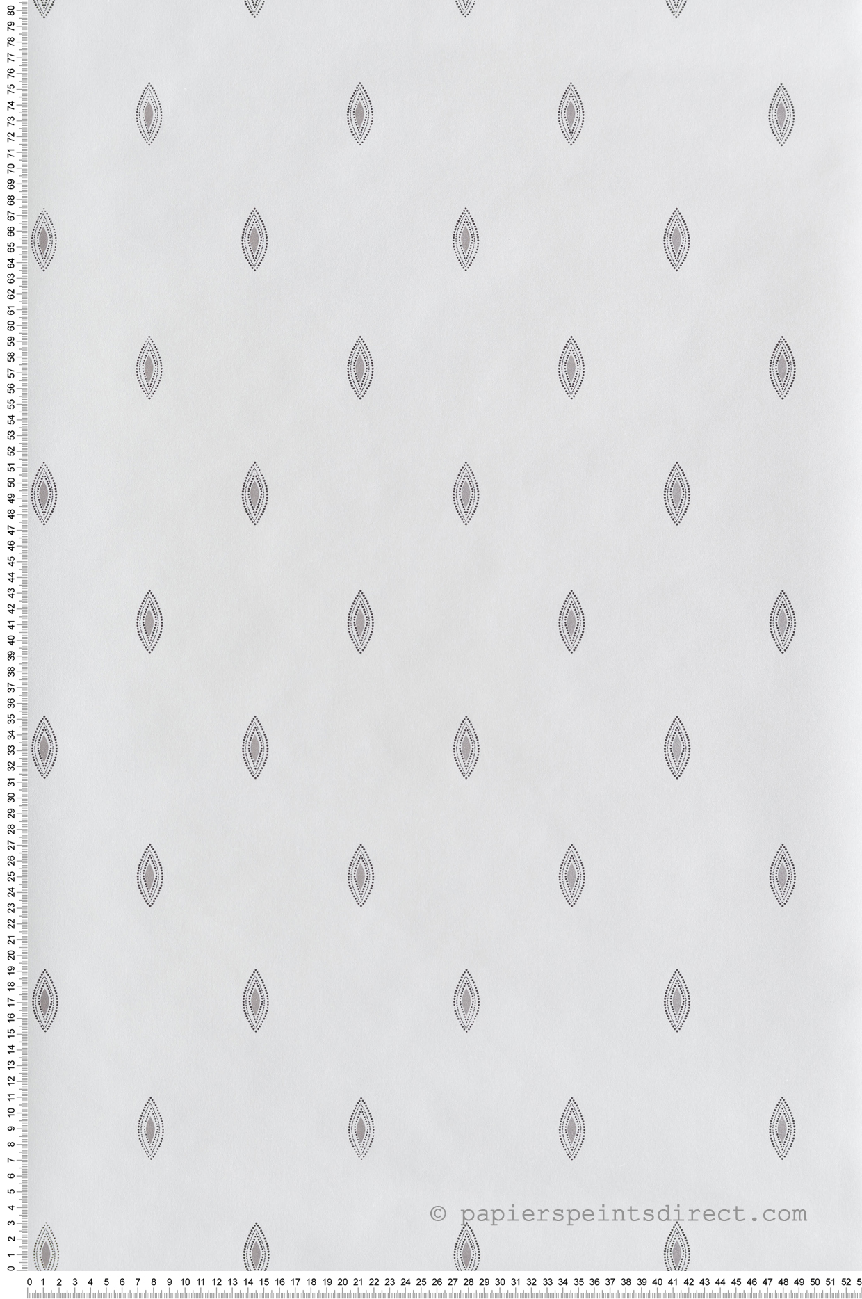 Papier peint Motif Dolce noir blanc argenté - Othello de Masureel | Réf. MAS-OTH308