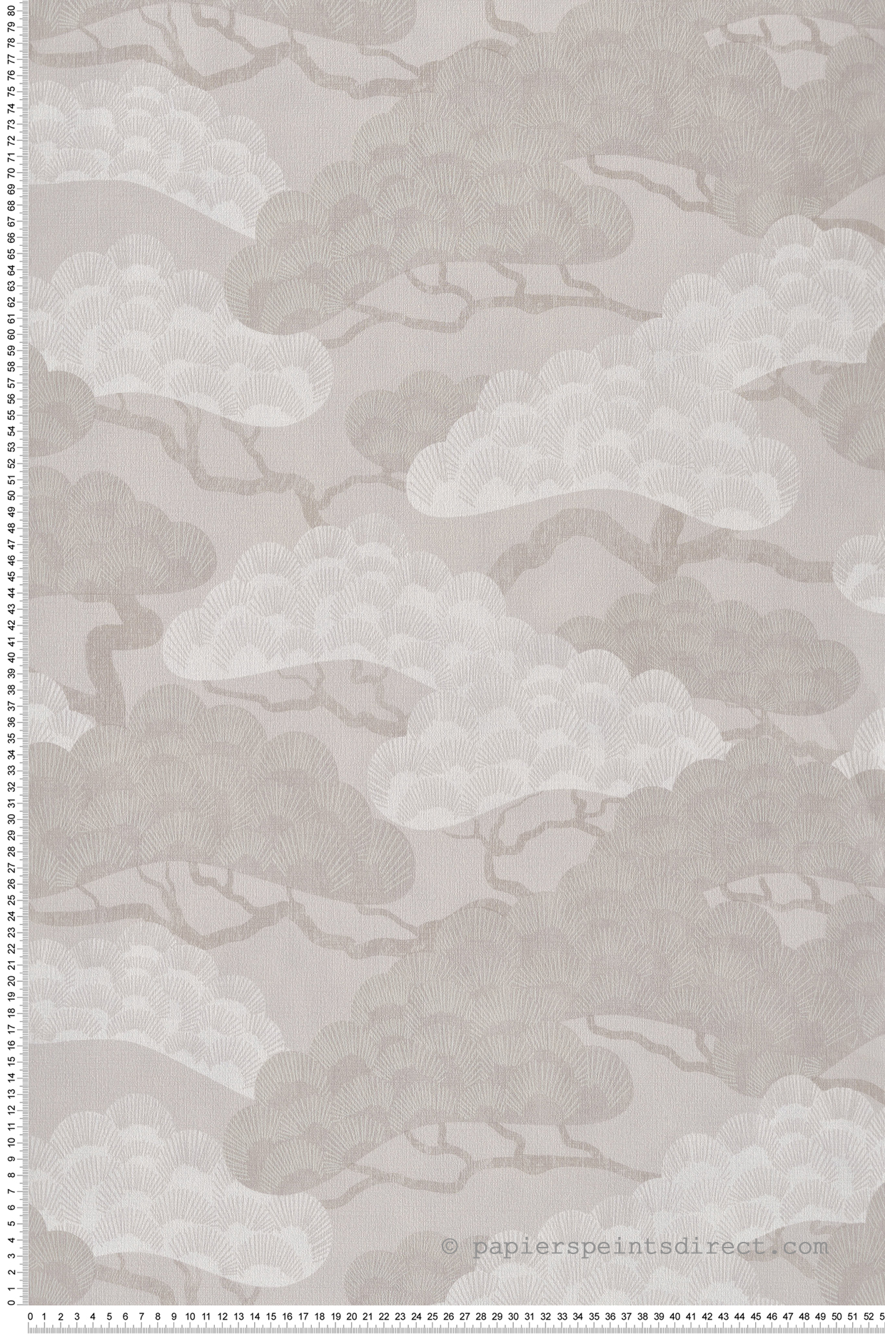 Papier Peint Japonais Bonsaï gris taupe - Elégance d'Ugépa | Réf. UGP-M64407