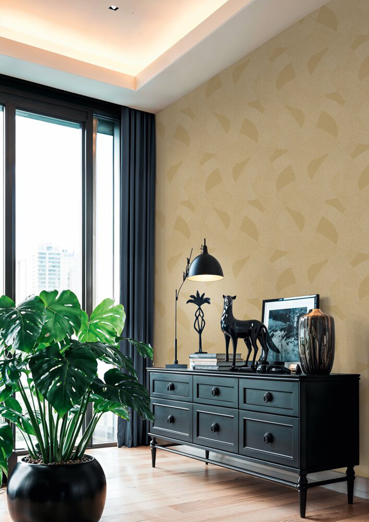 Papier peint Géométrie Rayé Calley beige vanille - Cuba 2 d'A.S. Création AMB2 | Réf. AS-791604